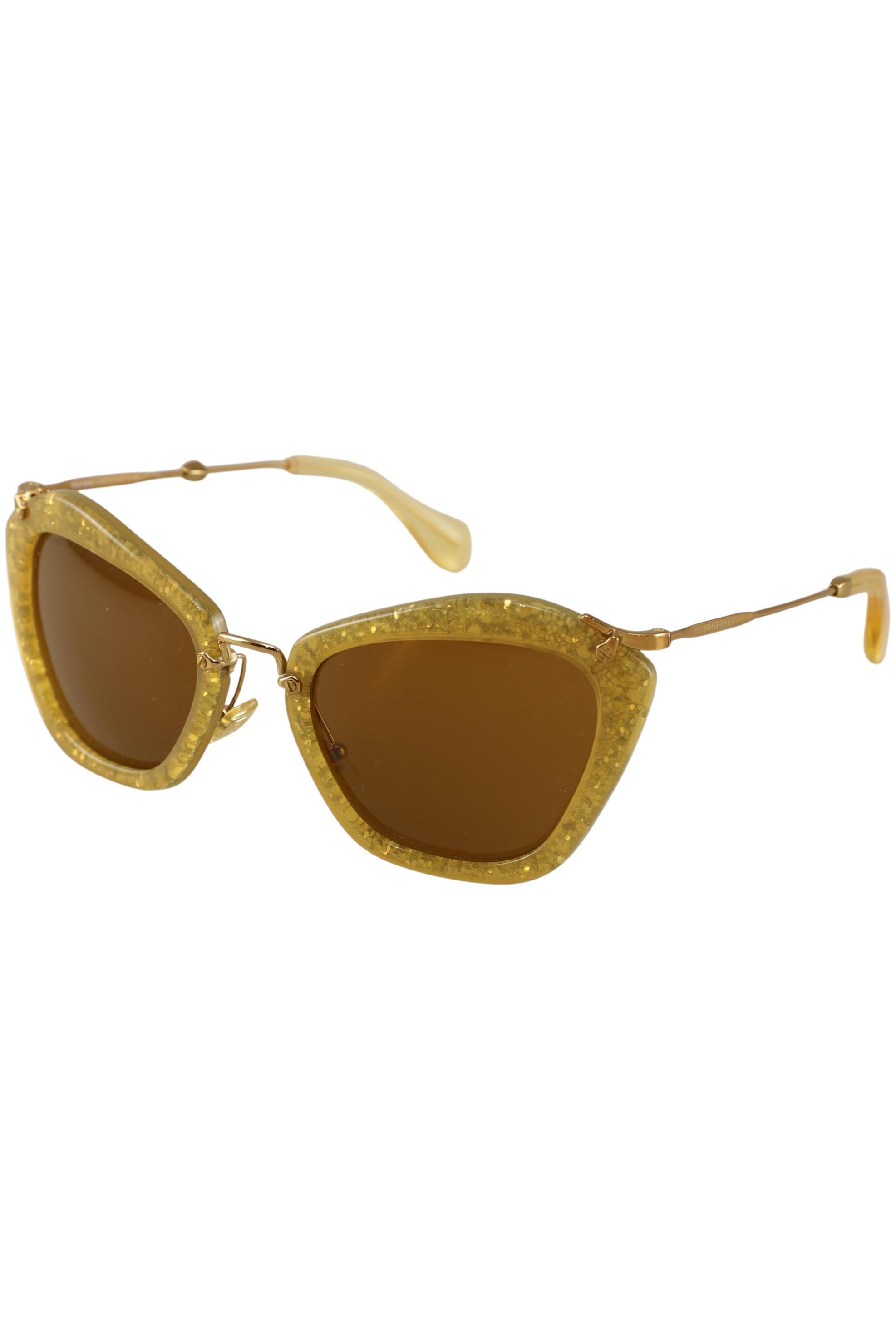 

Miu Miu Damen Sonnenbrille, gold, Gr.