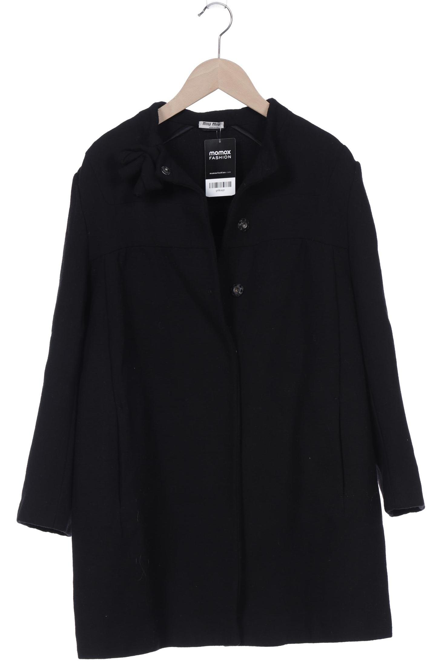 

Miu Miu Damen Mantel, schwarz, Gr. 46