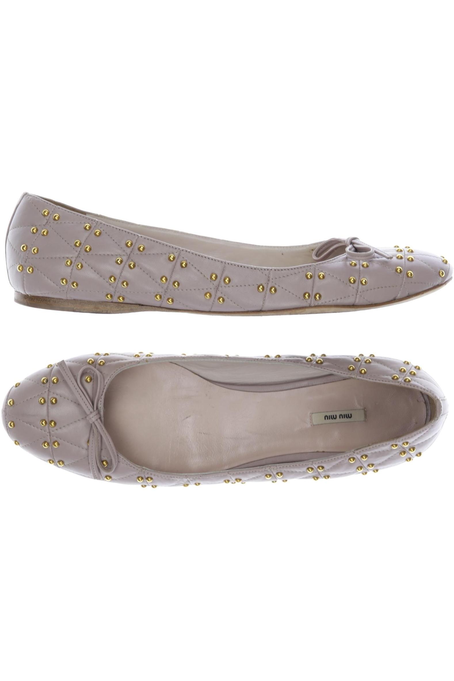 

Miu Miu Damen Ballerinas, beige, Gr. 40.5