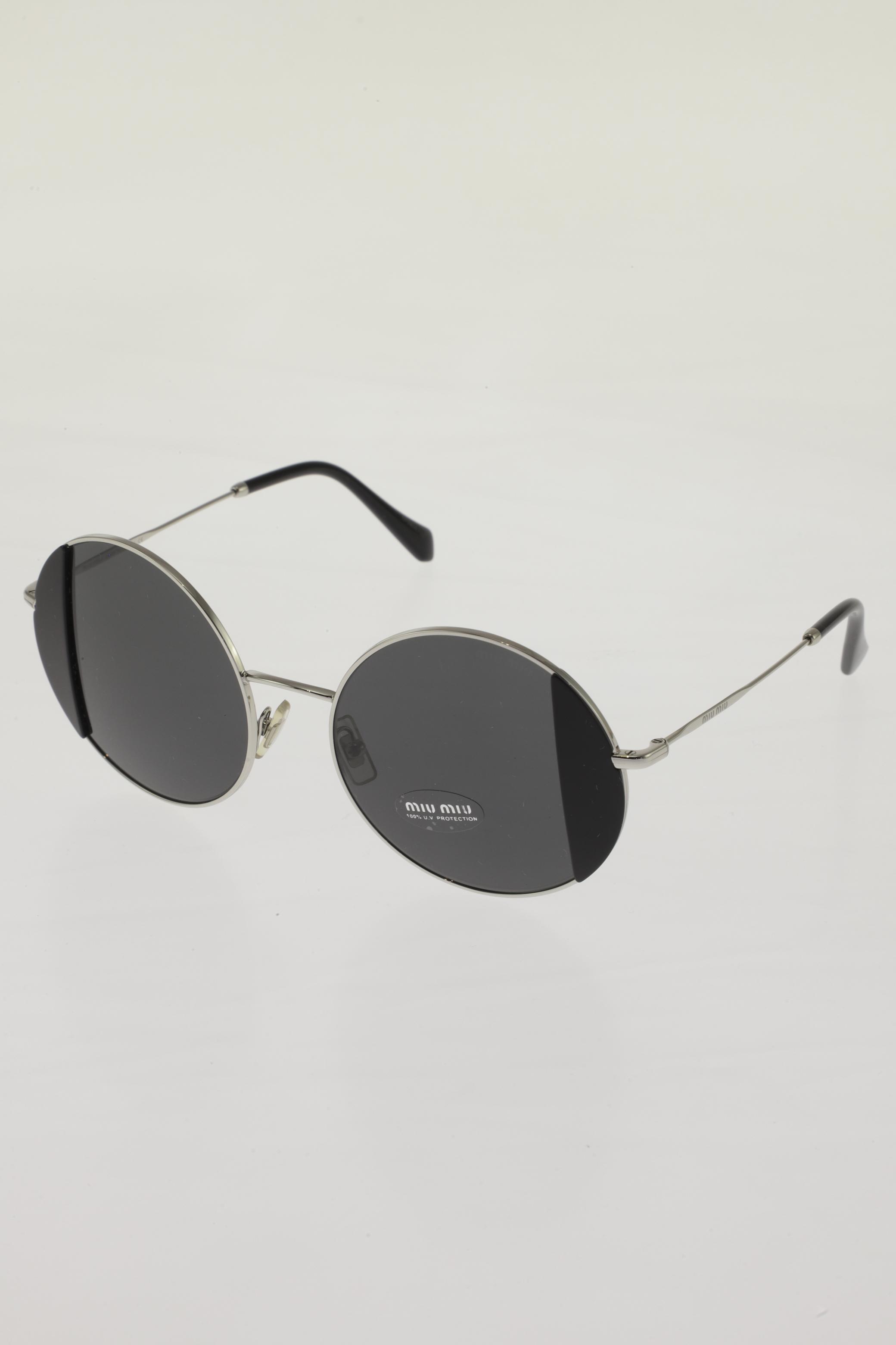 

Miu Miu Damen Sonnenbrille, silber, Gr.