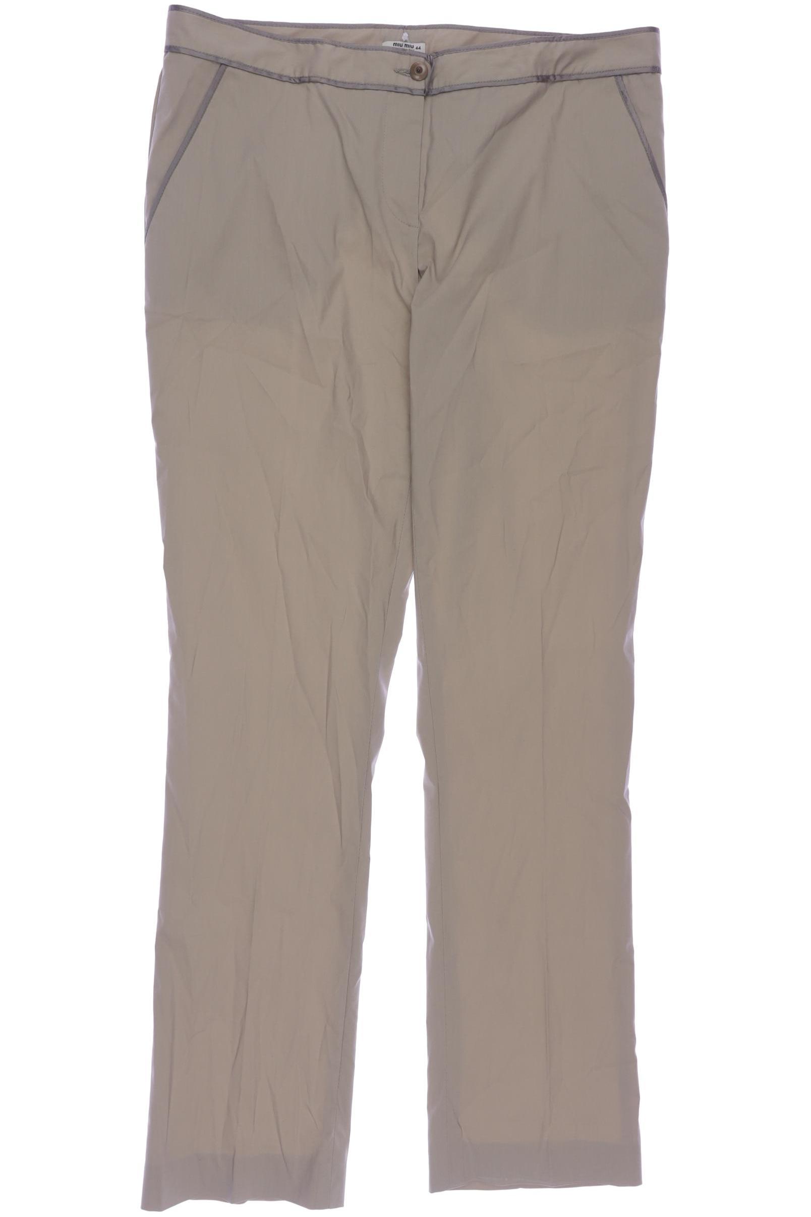 

Miu Miu Damen Stoffhose, beige, Gr. 44
