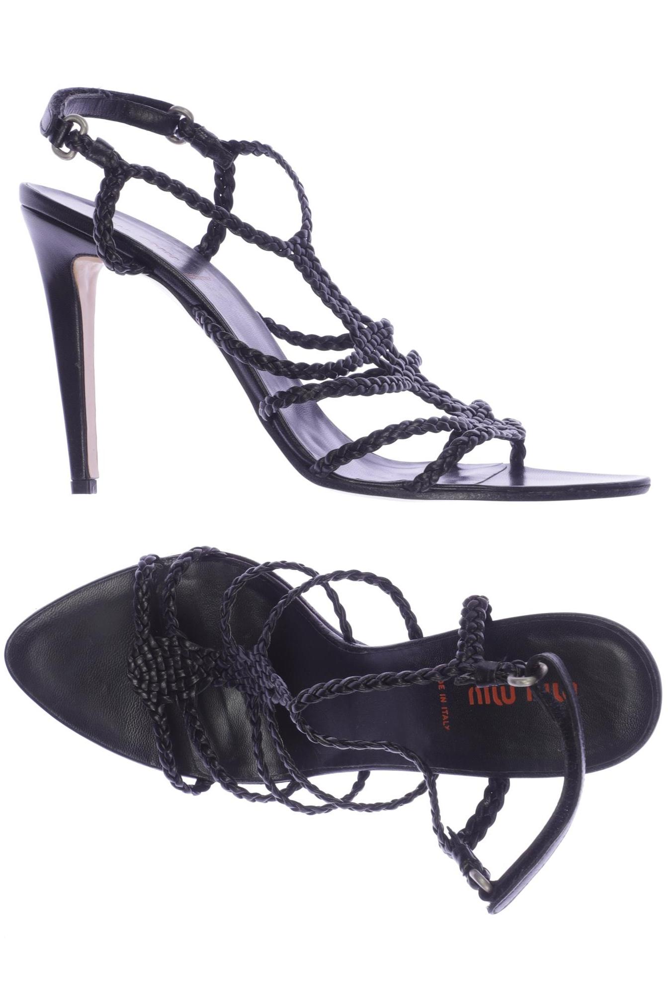 

Miu Miu Damen Sandale, schwarz