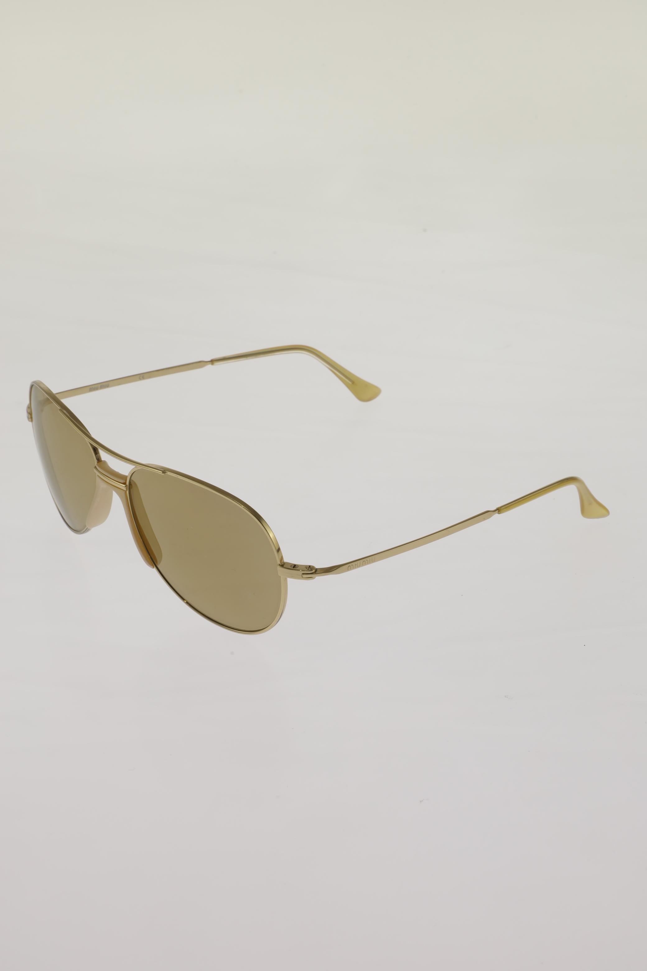 

Miu Miu Damen Sonnenbrille, gold, Gr.