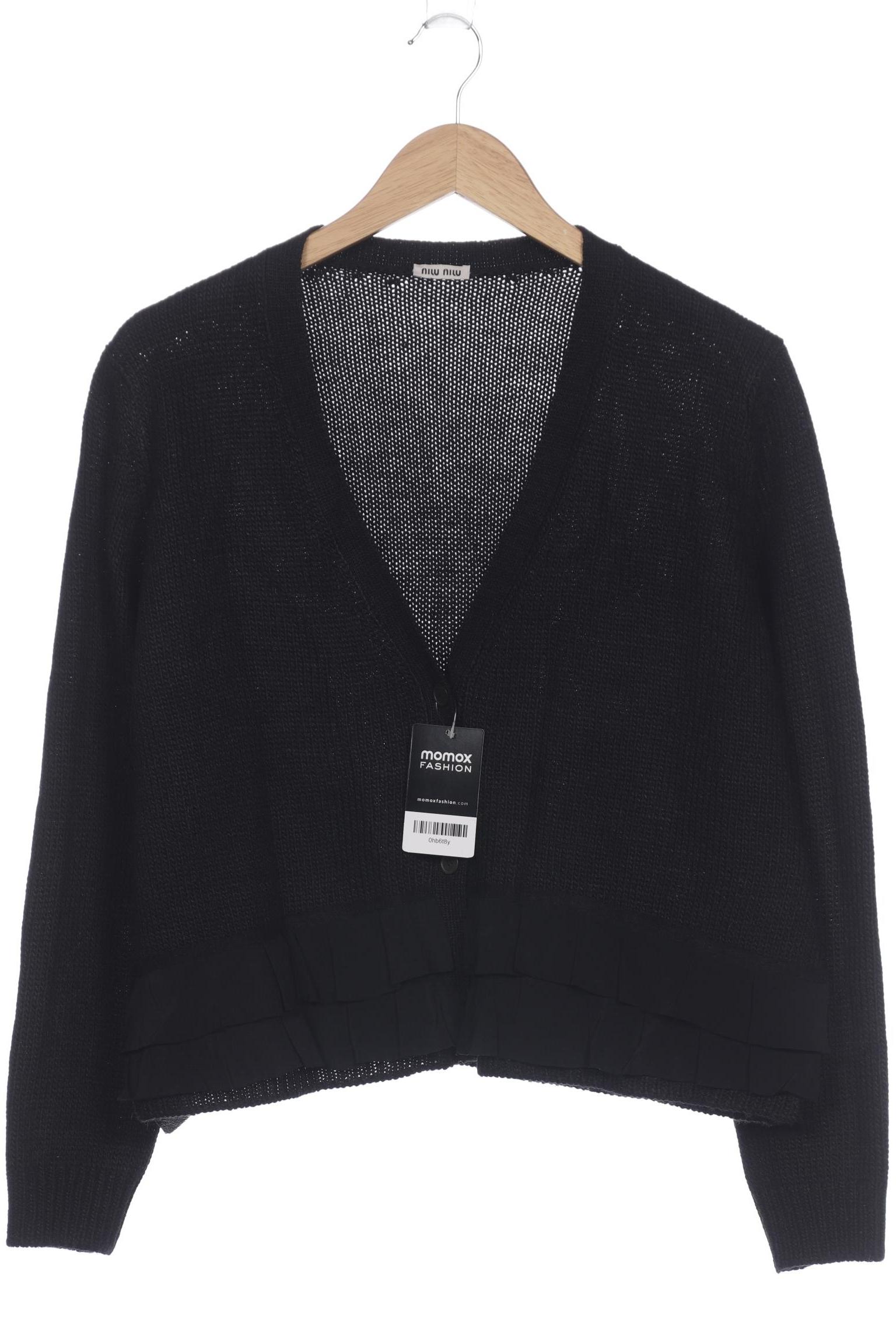 

Miu Miu Damen Strickjacke, schwarz, Gr. 44