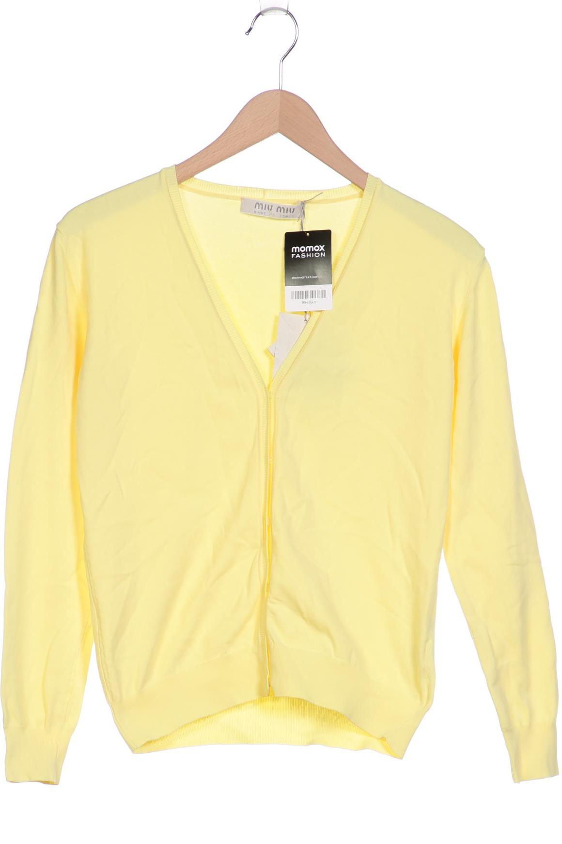 

Miu Miu Damen Strickjacke, gelb, Gr. 44