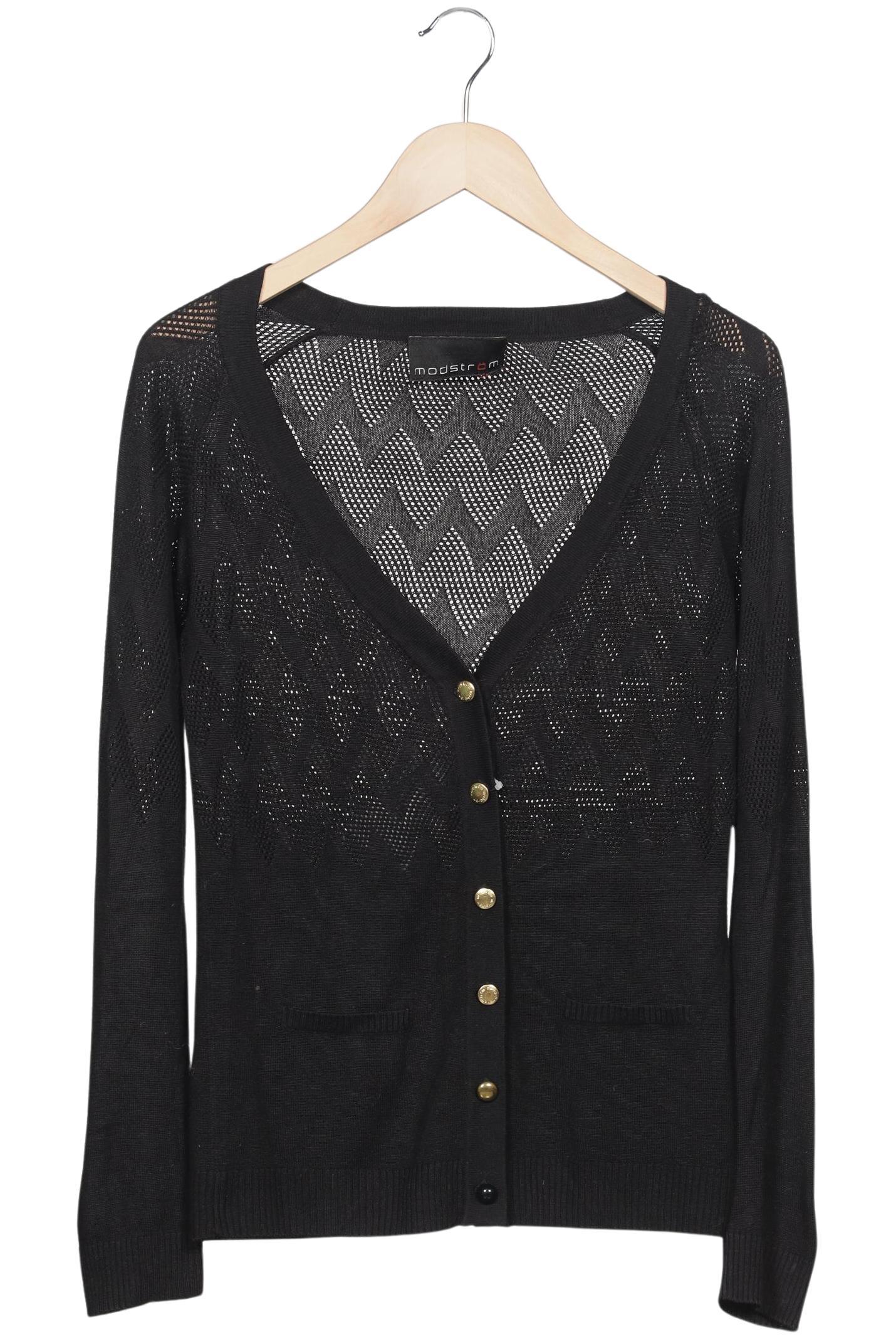 

Modstroem Damen Strickjacke, schwarz, Gr. 36