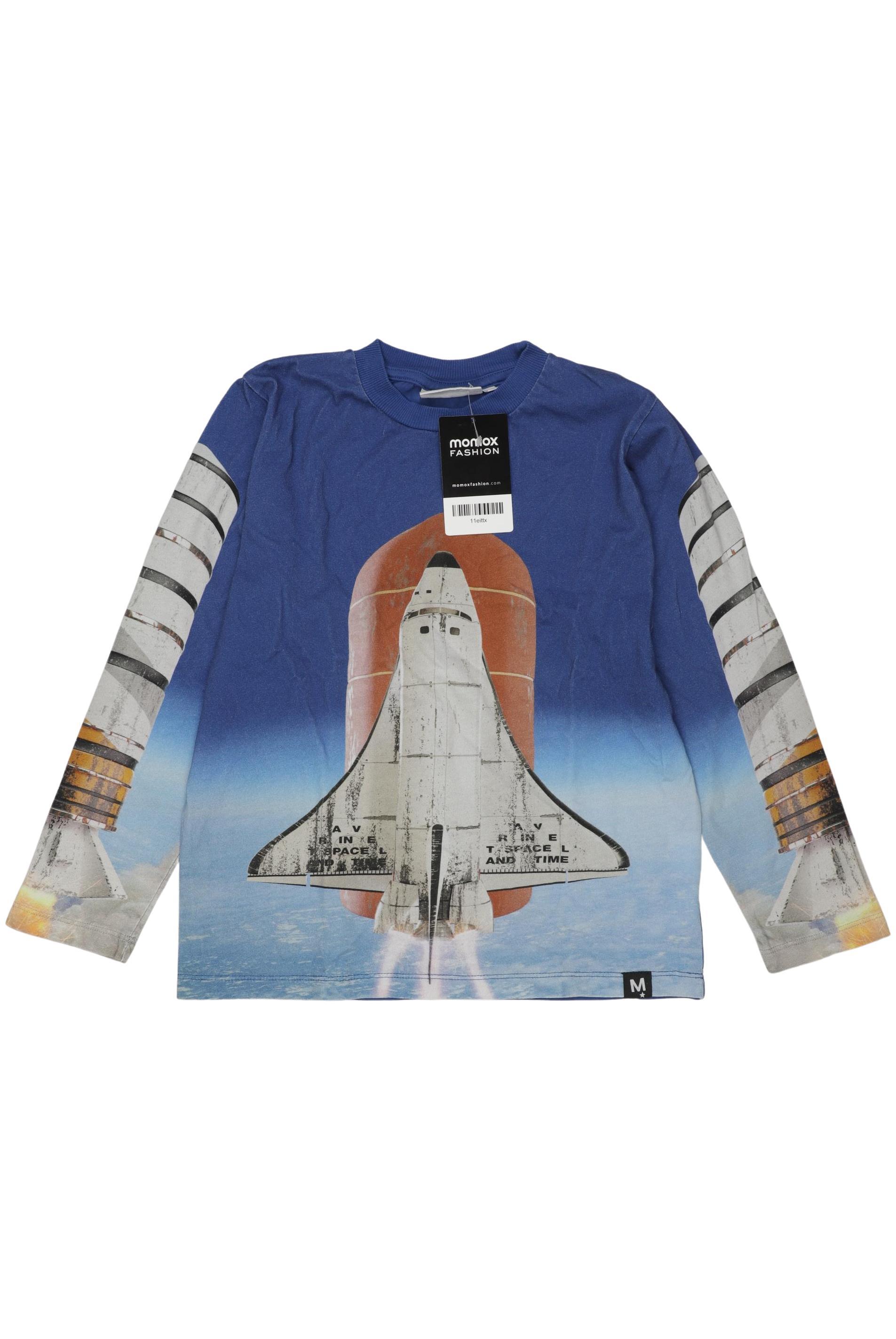 

molo Jungen Langarmshirt, blau, Gr. 122