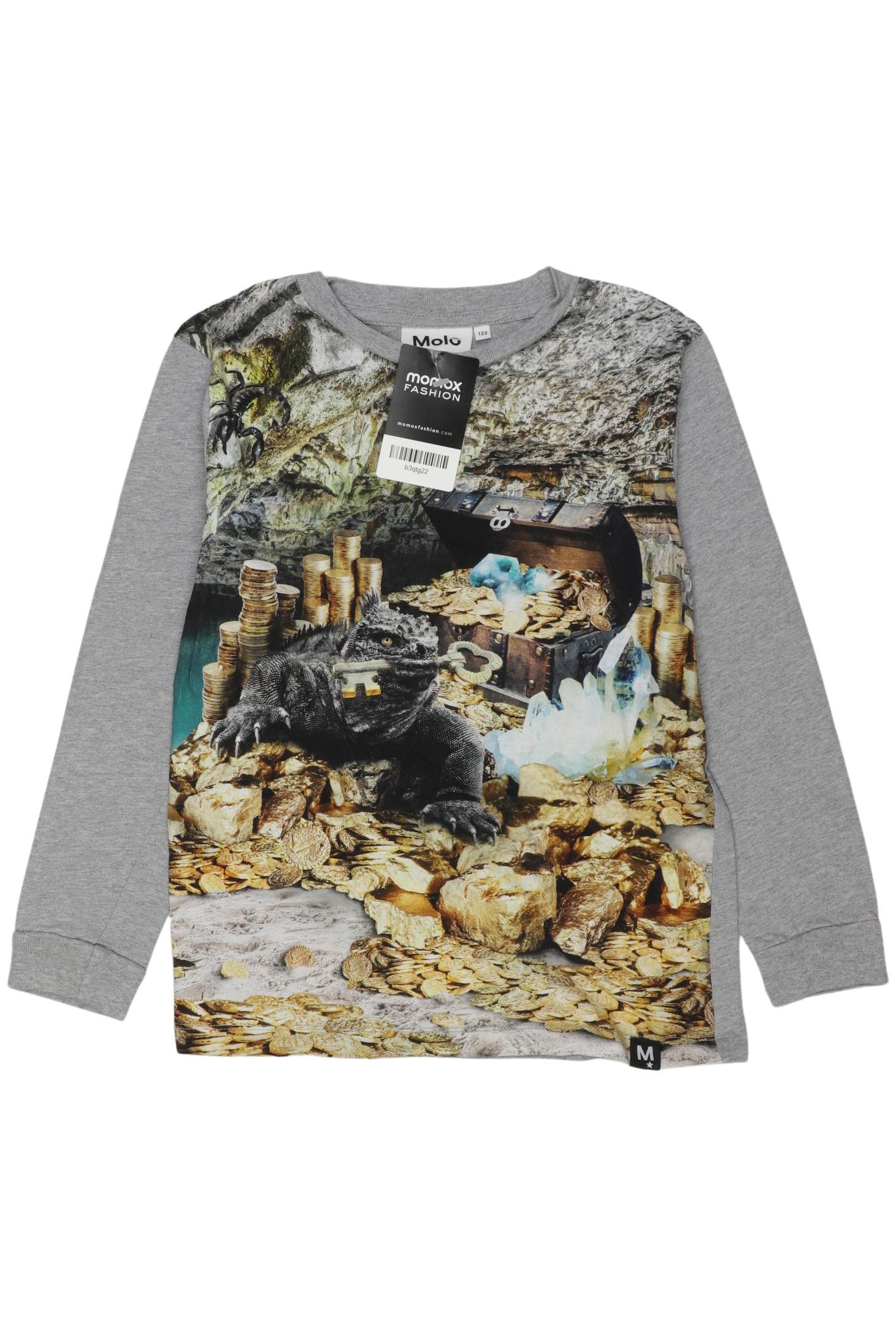 

molo Jungen Langarmshirt, grau, Gr. 122