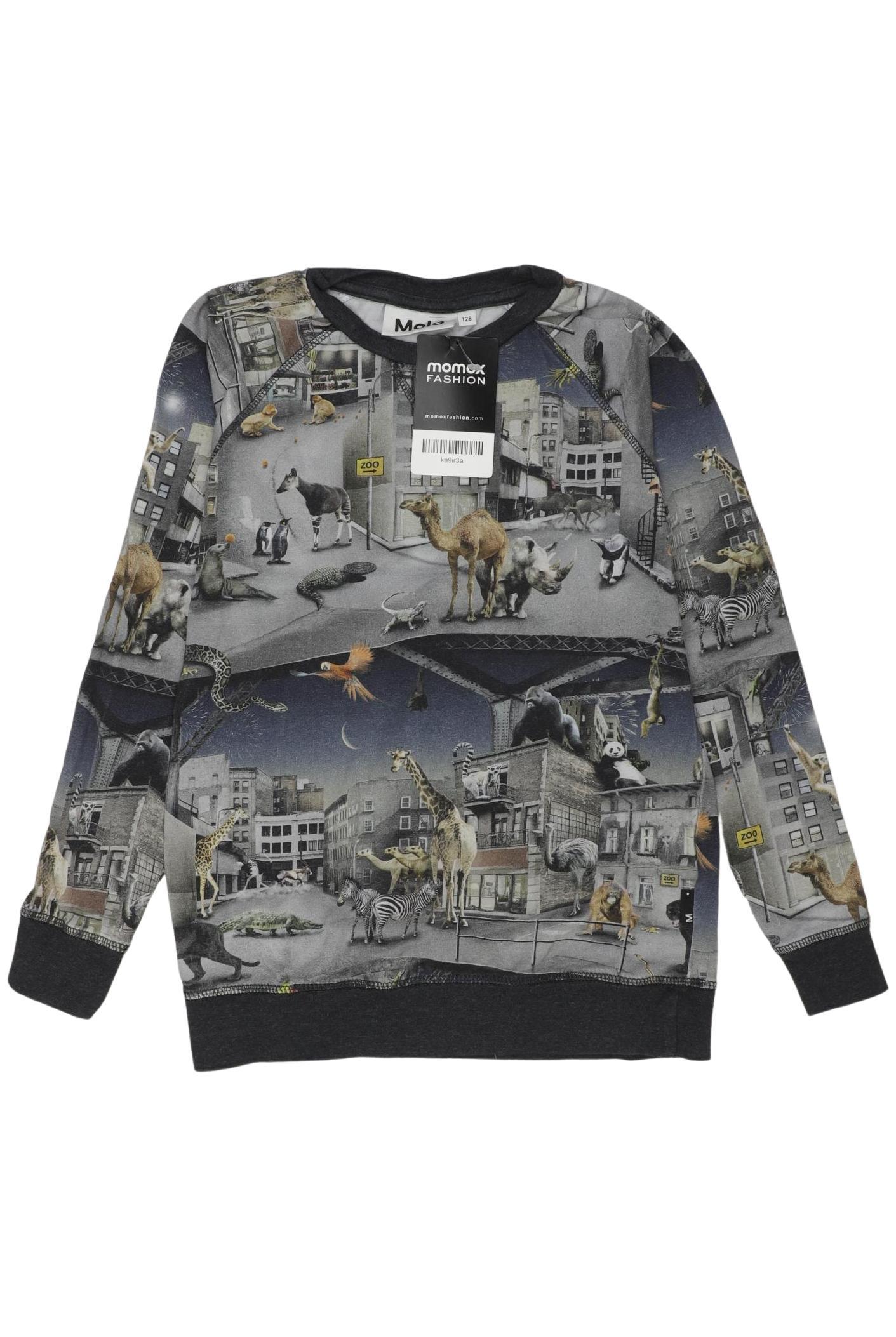 

molo Jungen Langarmshirt, grau, Gr. 128
