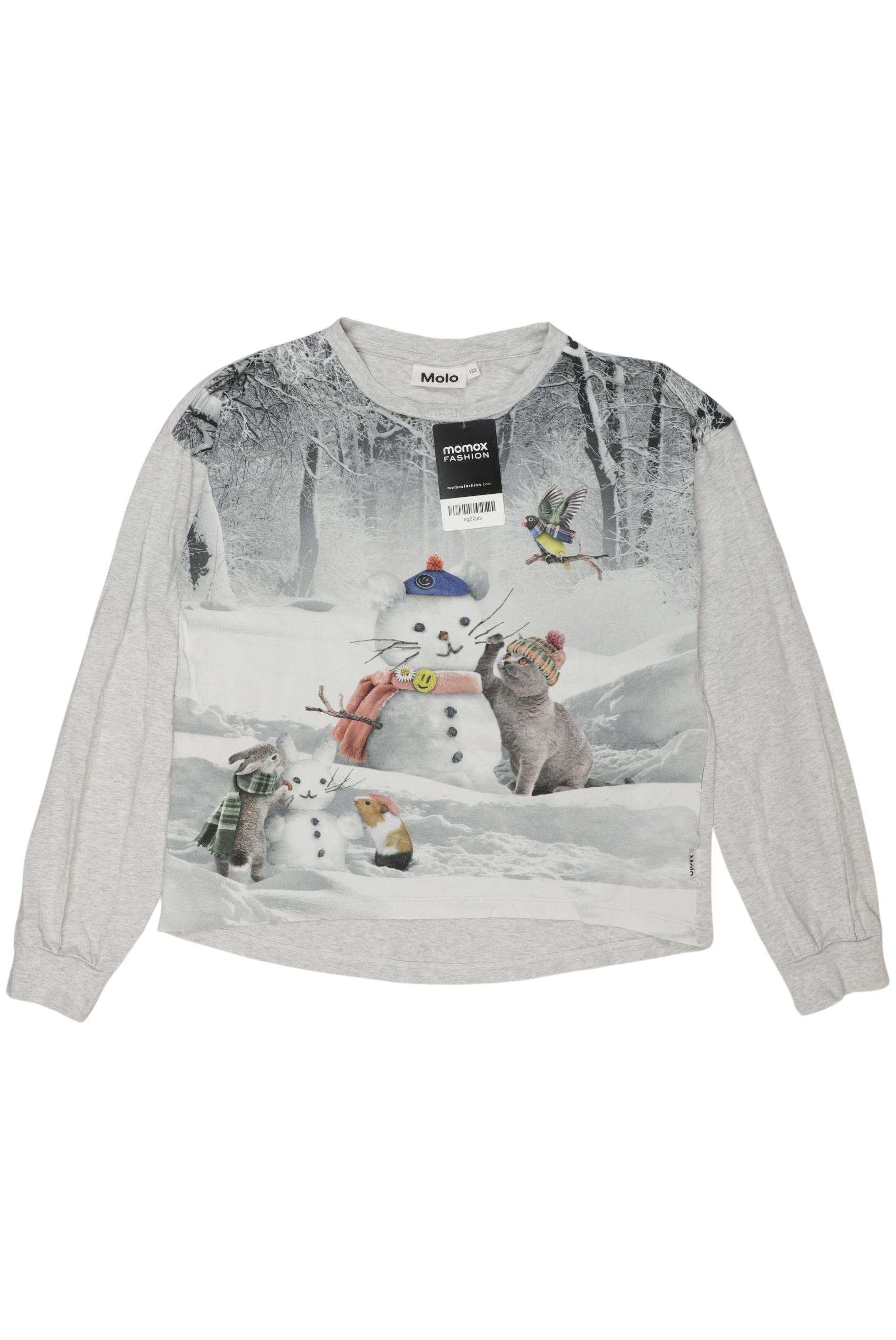 

molo Mädchen Langarmshirt, grau, Gr. 152