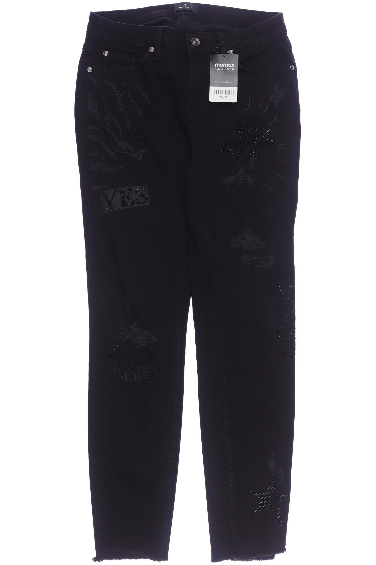 

monari Damen Jeans, schwarz, Gr. 34