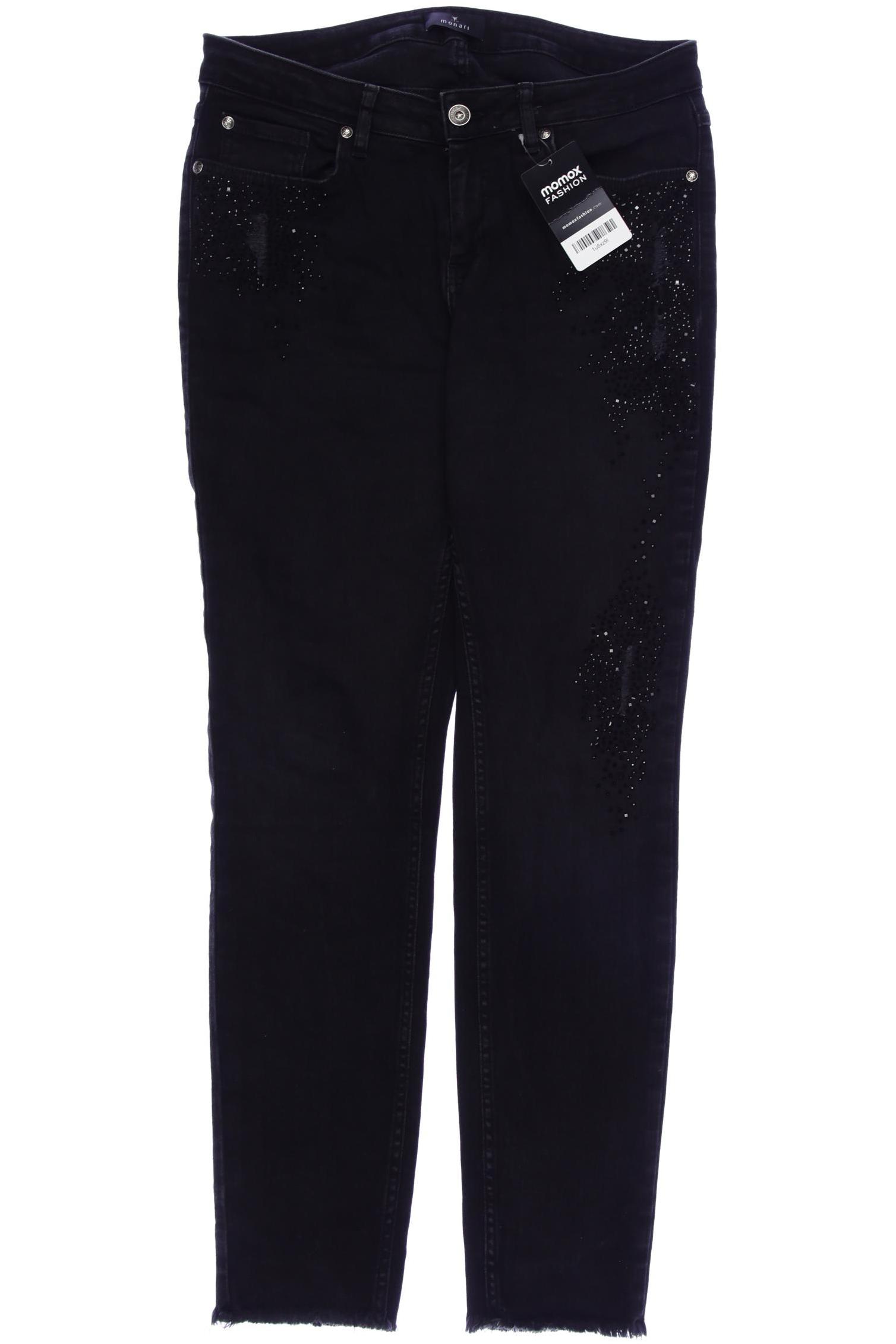 

monari Damen Jeans, schwarz, Gr. 38
