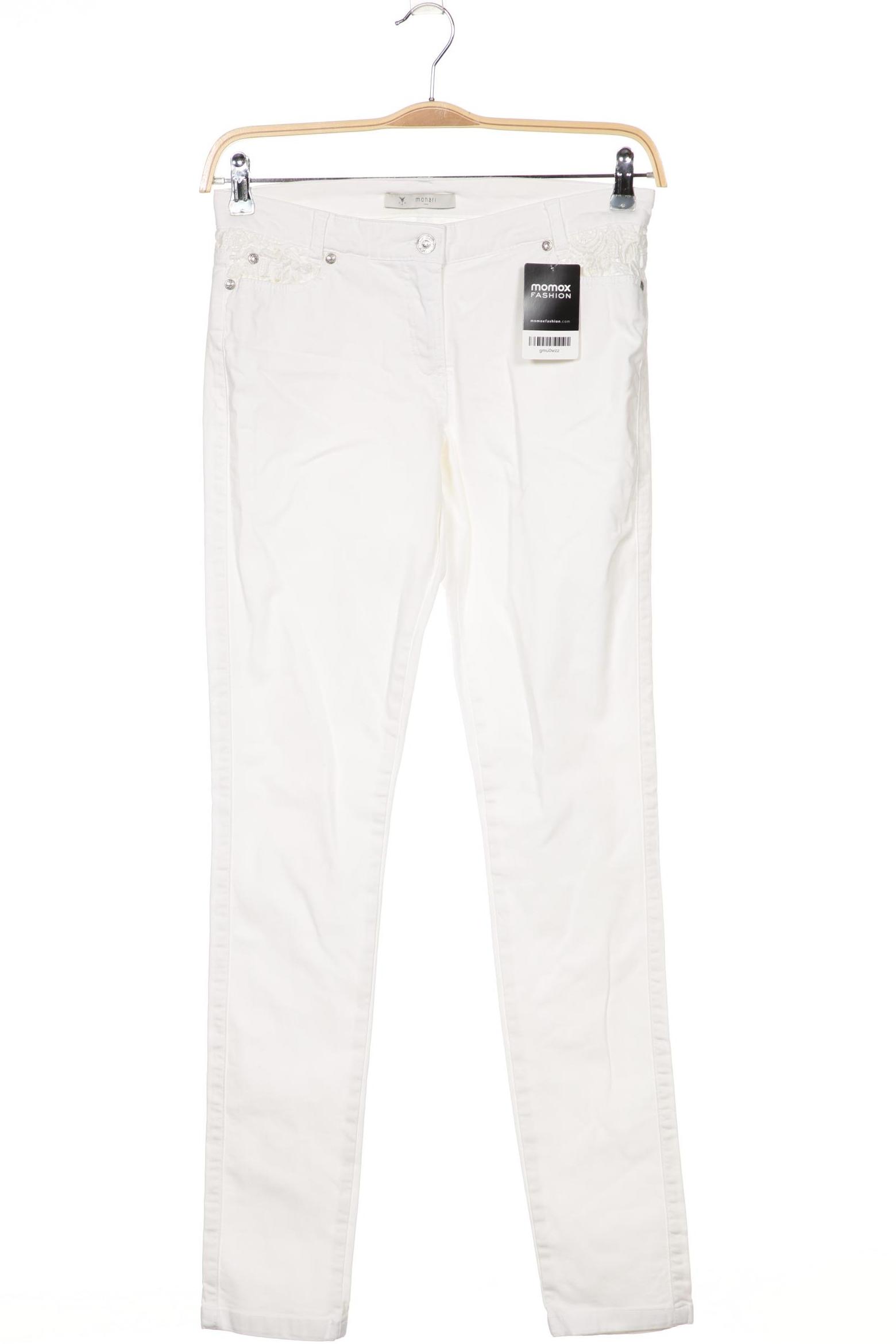 

monari Damen Jeans, weiß, Gr. 38