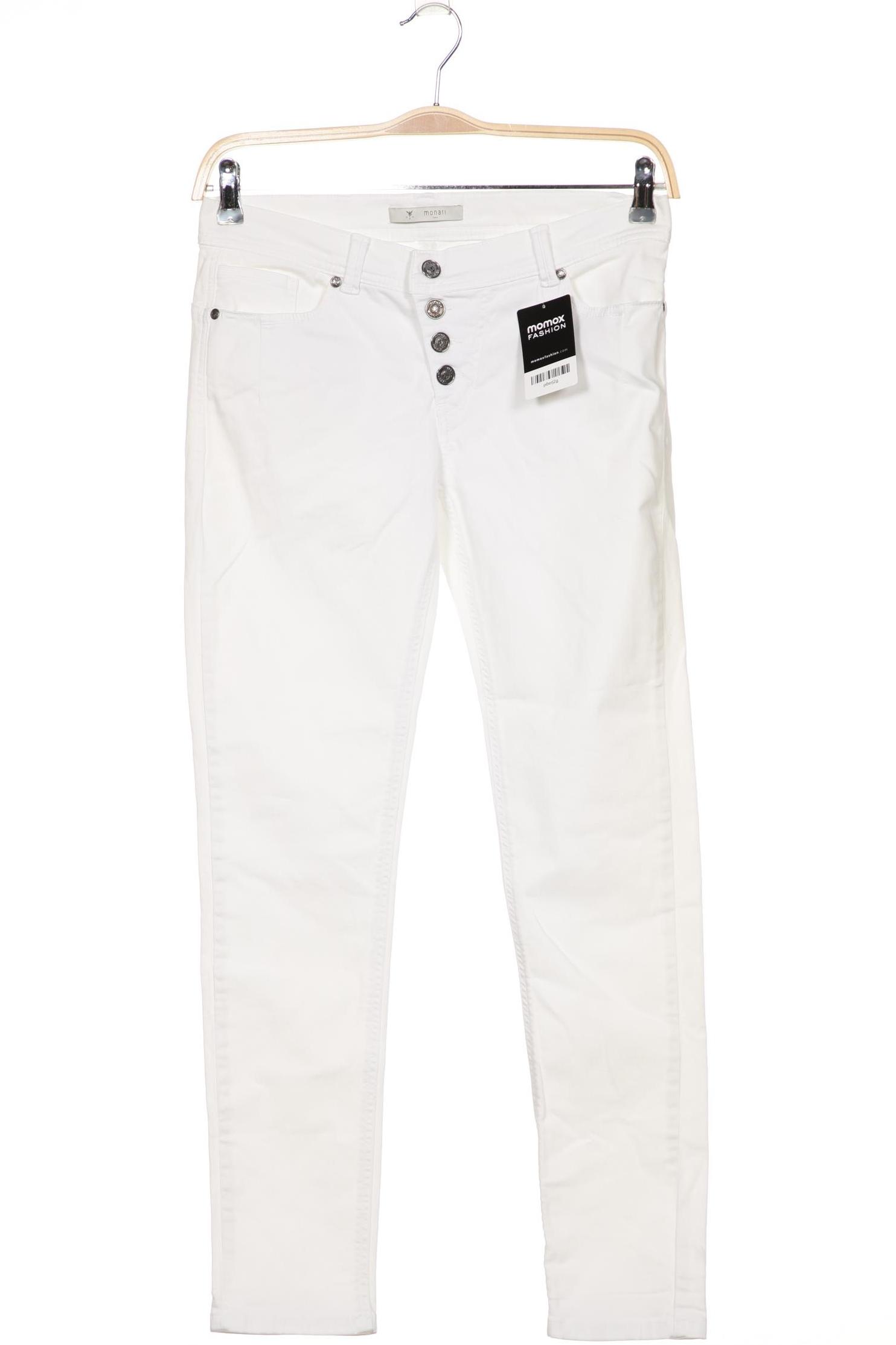 

monari Damen Jeans, weiß