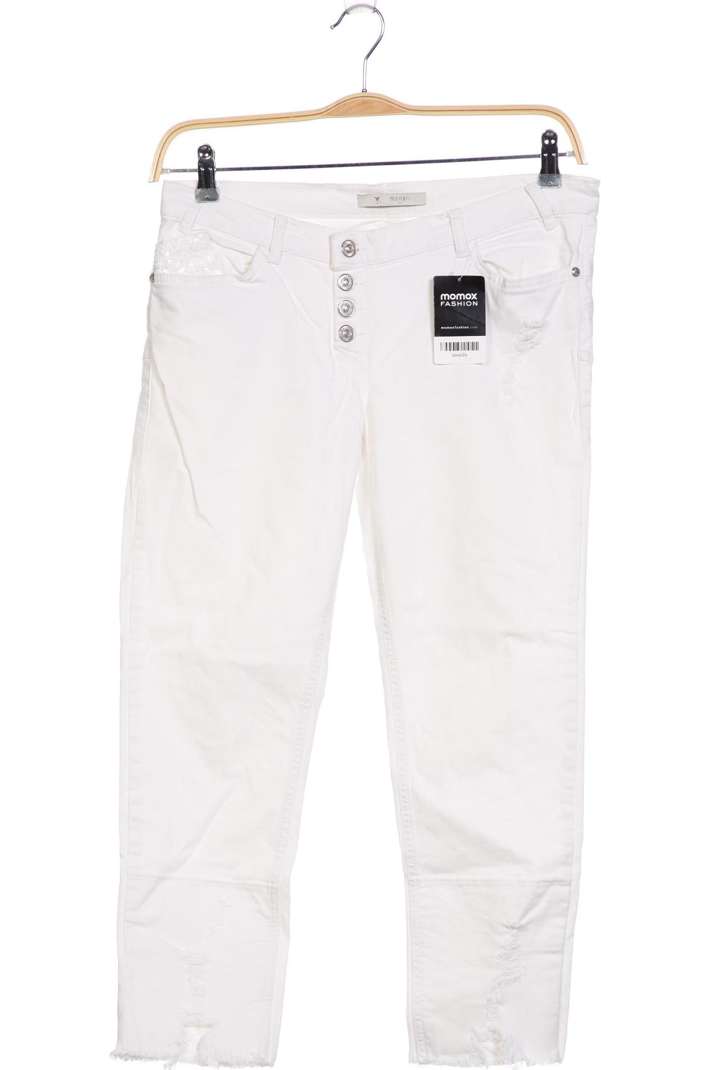 

monari Damen Jeans, weiß, Gr. 40