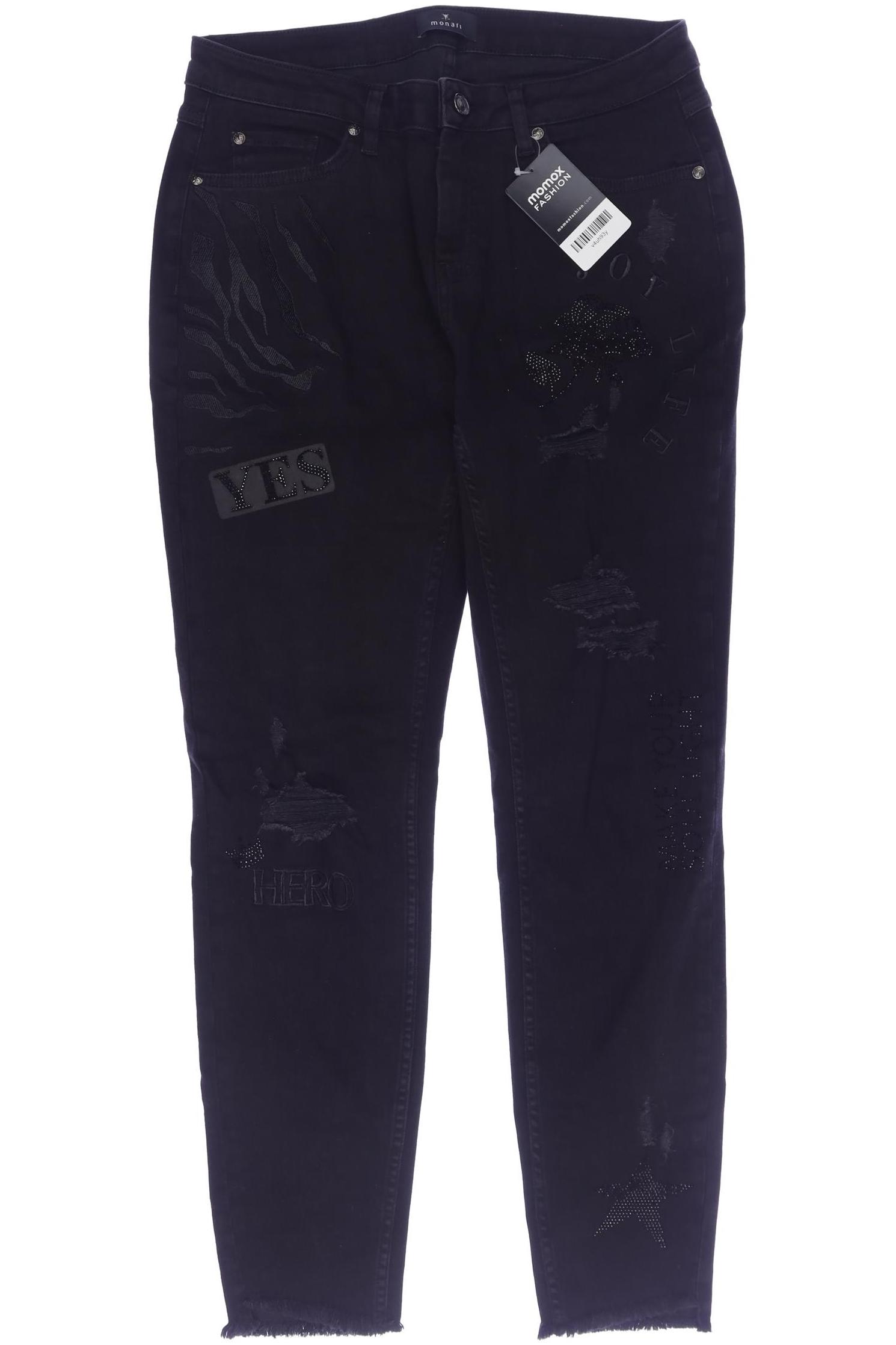 

monari Damen Jeans, schwarz, Gr. 38