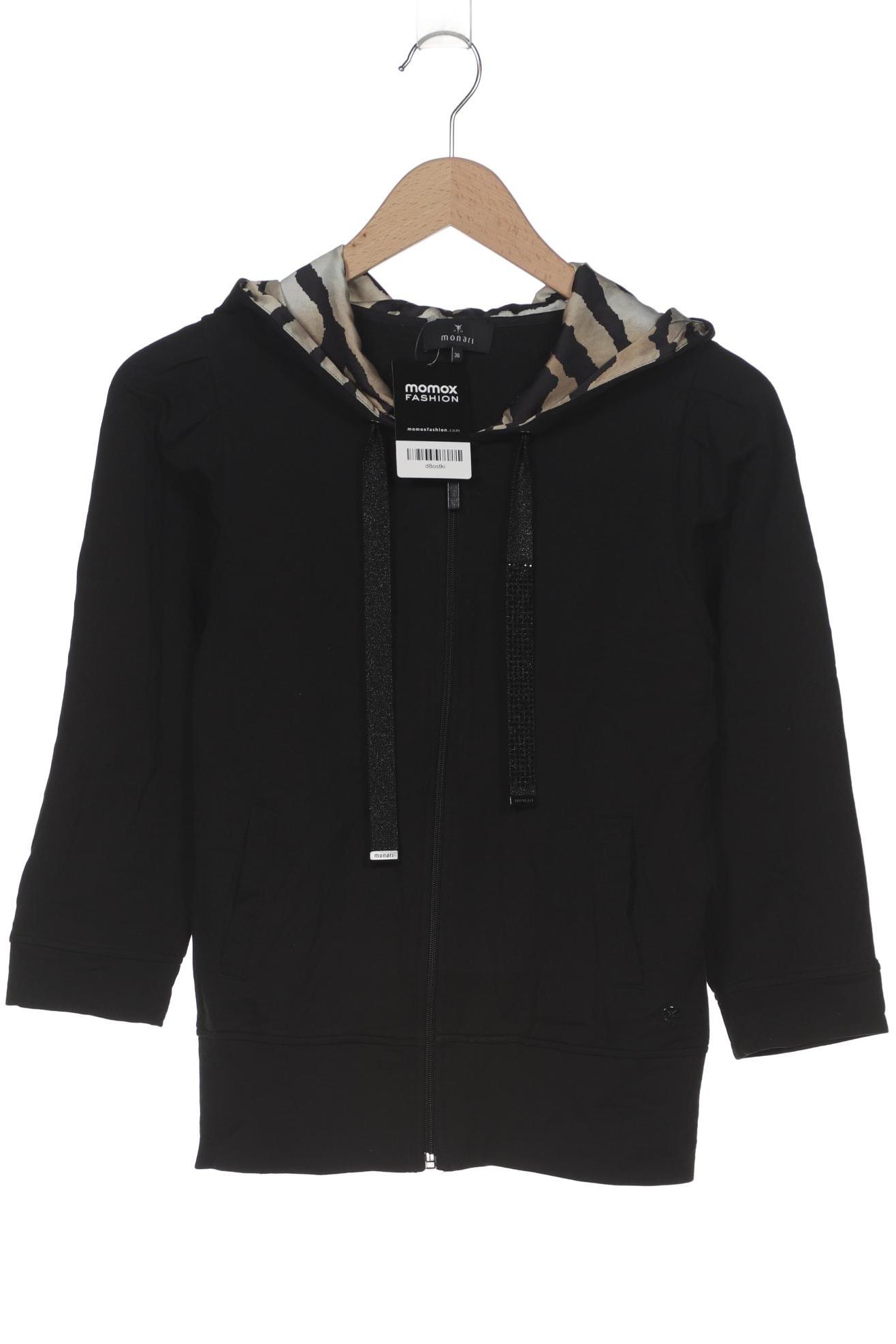 

monari Damen Kapuzenpullover, schwarz, Gr. 36