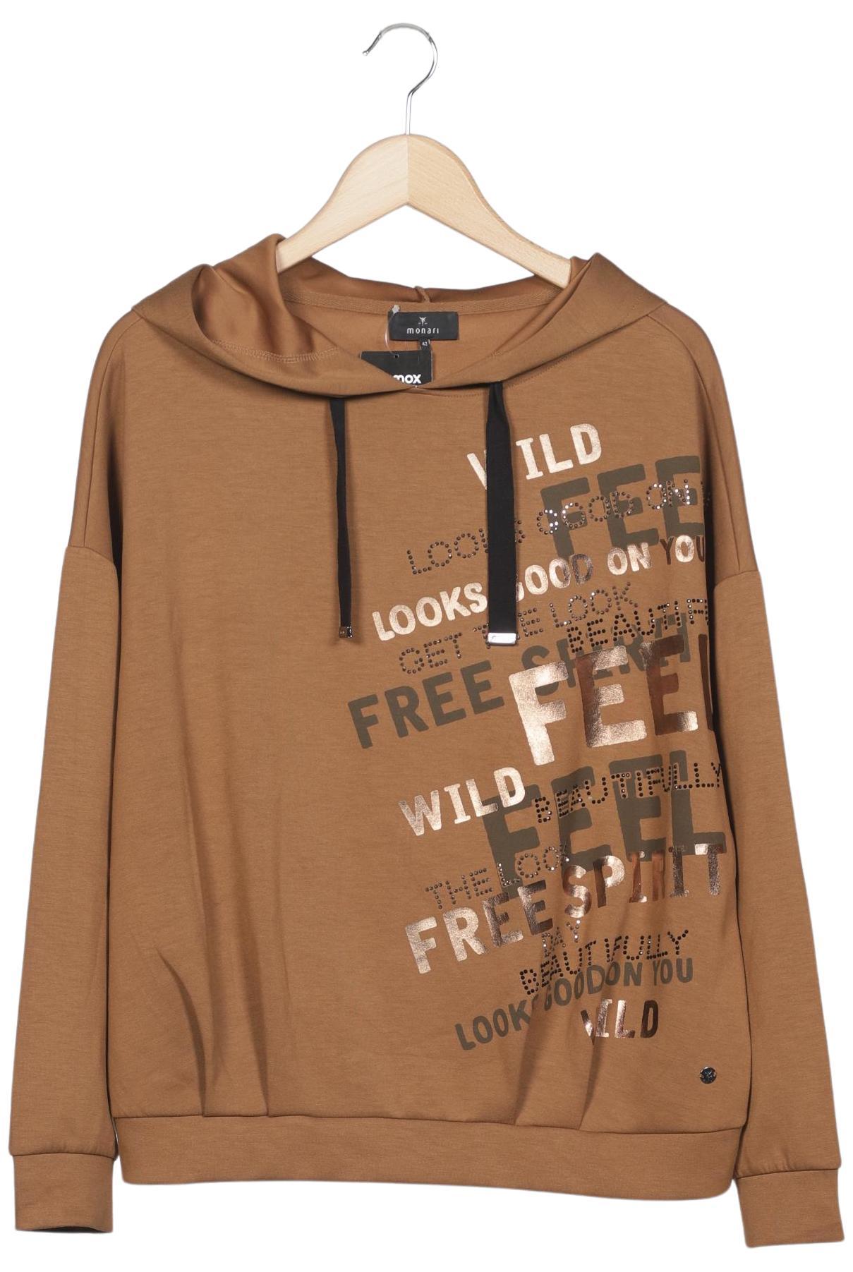 

monari Damen Kapuzenpullover, braun, Gr. 42