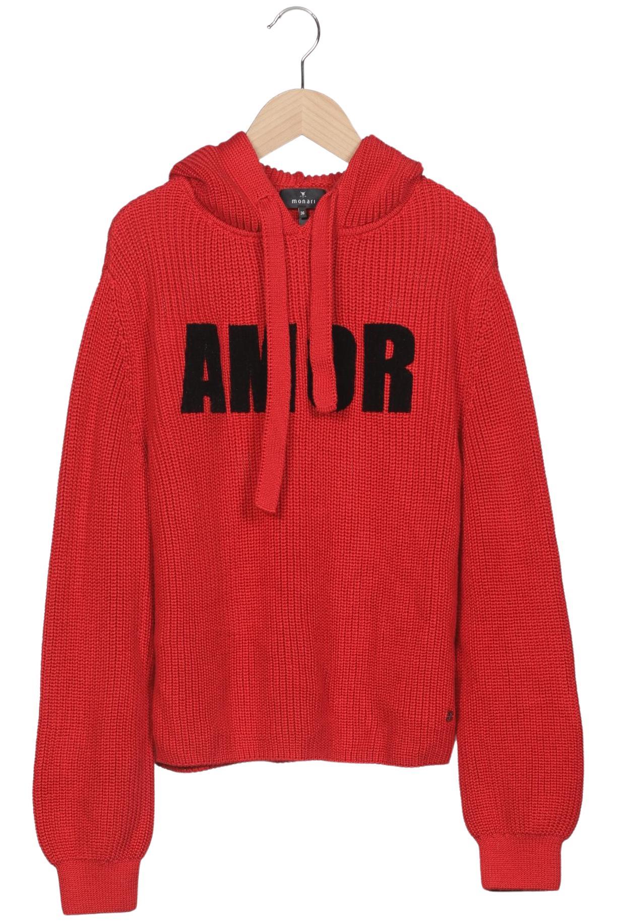 

monari Damen Kapuzenpullover, rot, Gr. 36