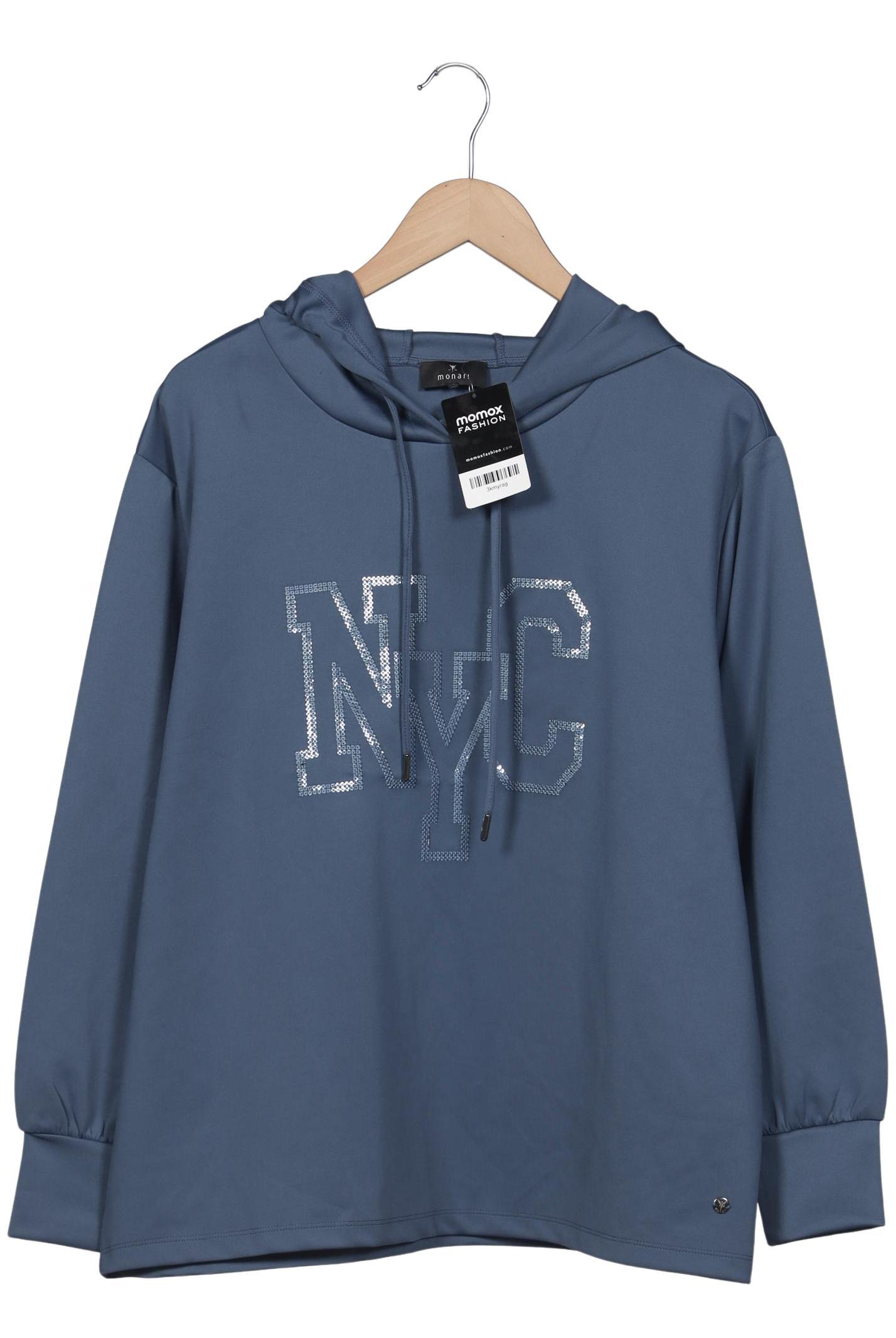 

monari Damen Kapuzenpullover, blau, Gr. 48