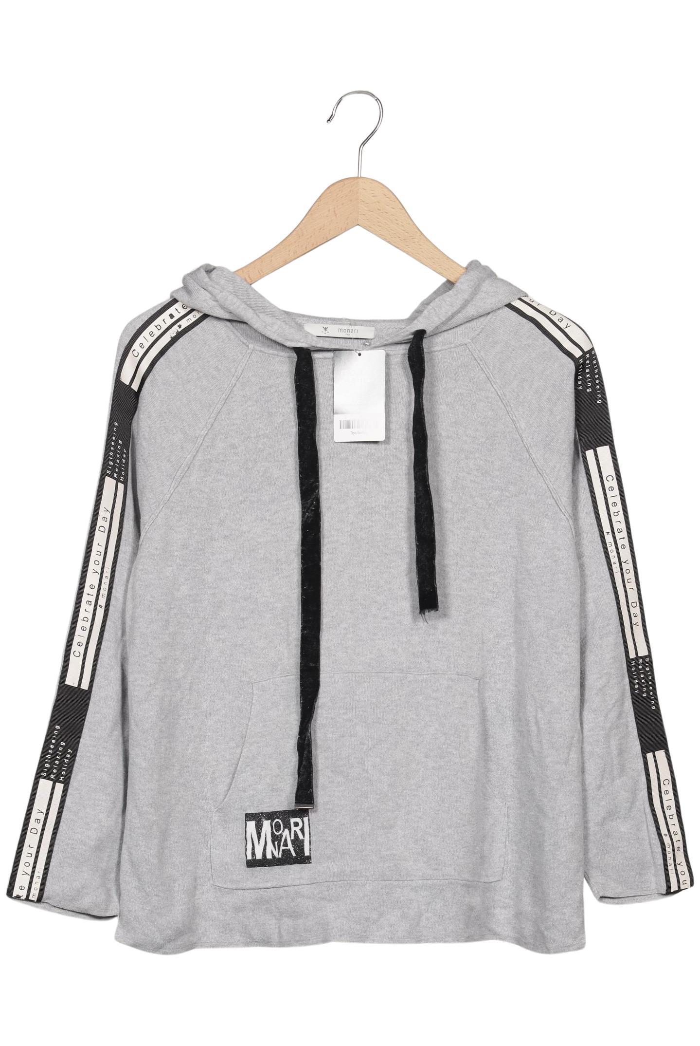 

monari Damen Kapuzenpullover, grau, Gr. 36