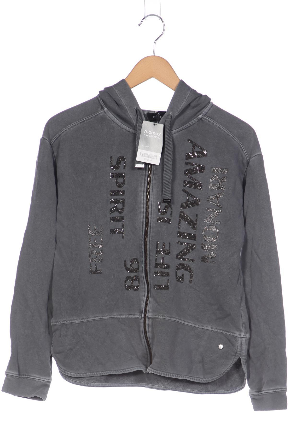 

monari Damen Kapuzenpullover, grau, Gr. 38