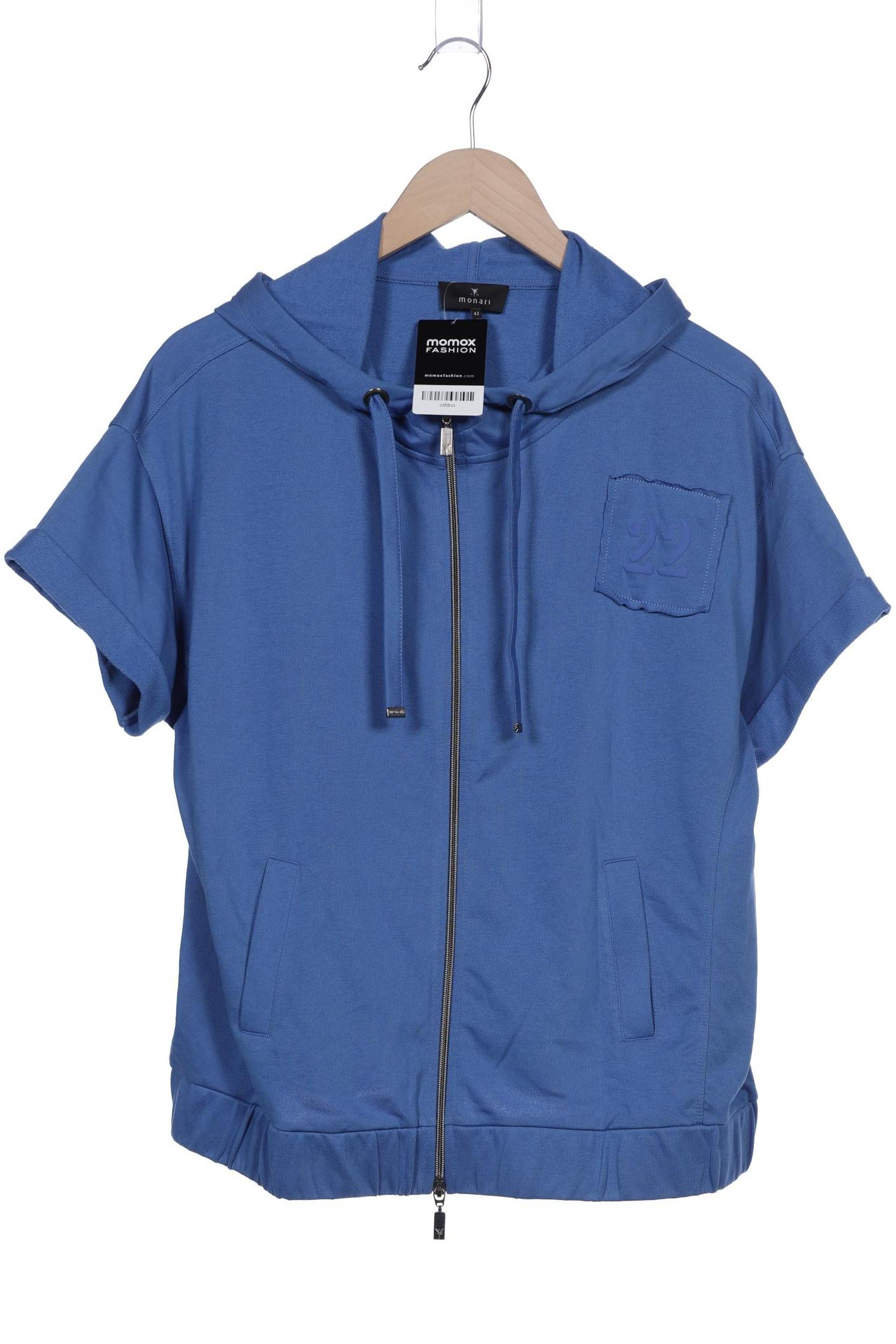 

monari Damen Kapuzenpullover, blau, Gr. 42