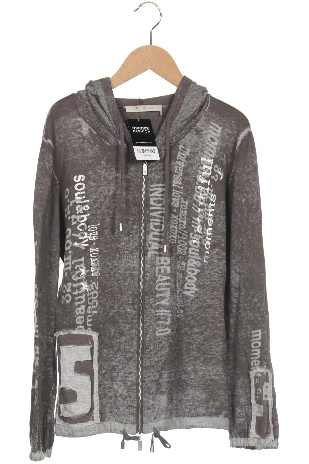 

monari Damen Kapuzenpullover, grau, Gr. 40
