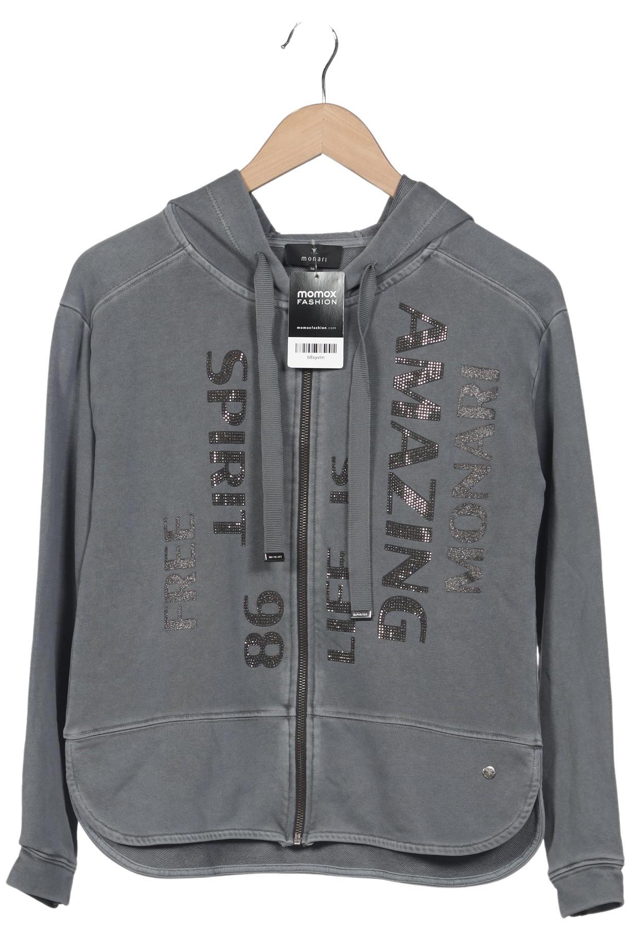 

monari Damen Kapuzenpullover, grau, Gr. 36