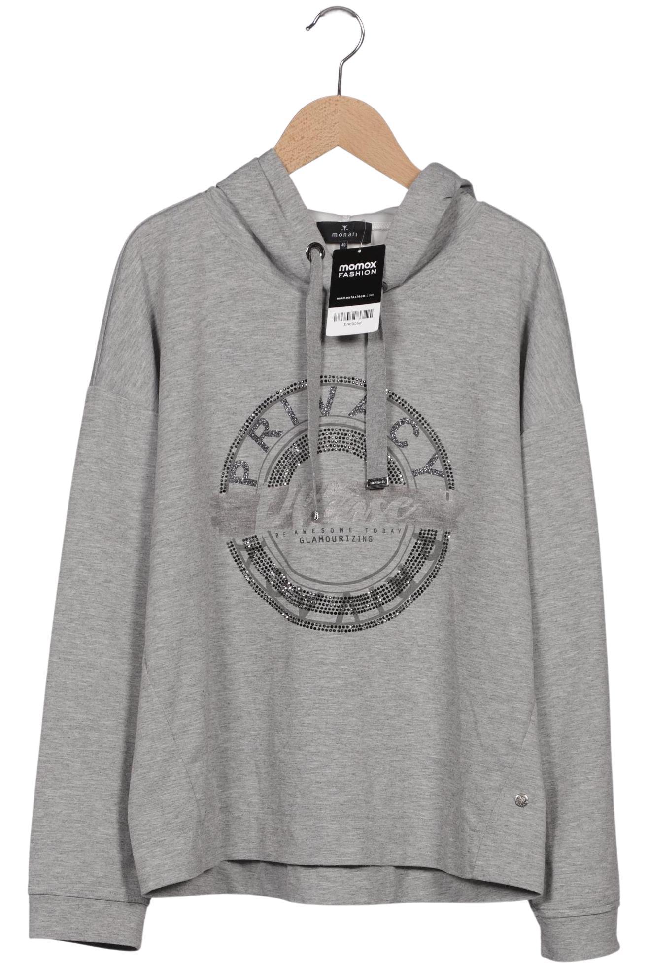 

monari Damen Kapuzenpullover, grau, Gr. 40