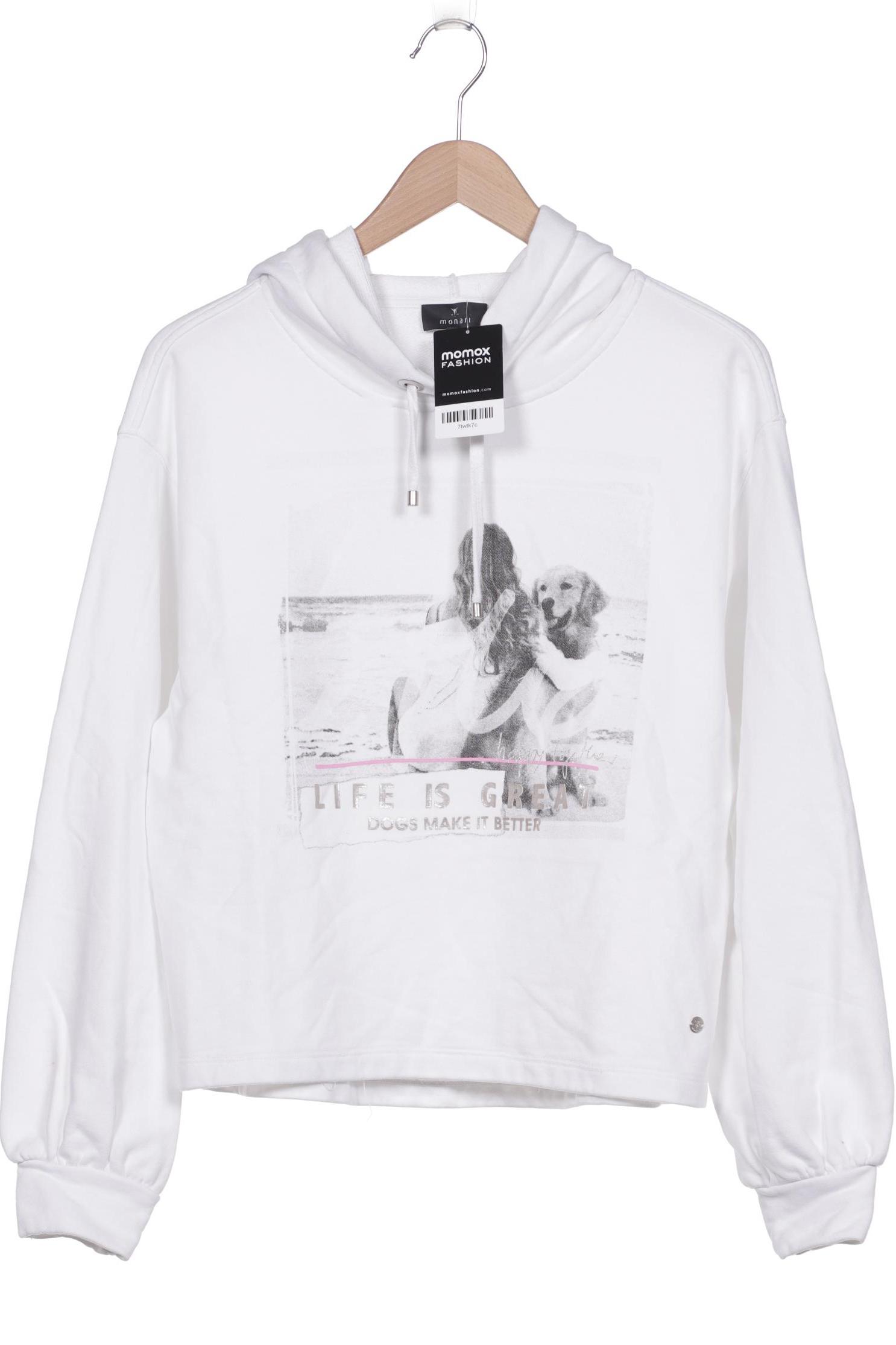 

monari Damen Kapuzenpullover, weiß, Gr. 36
