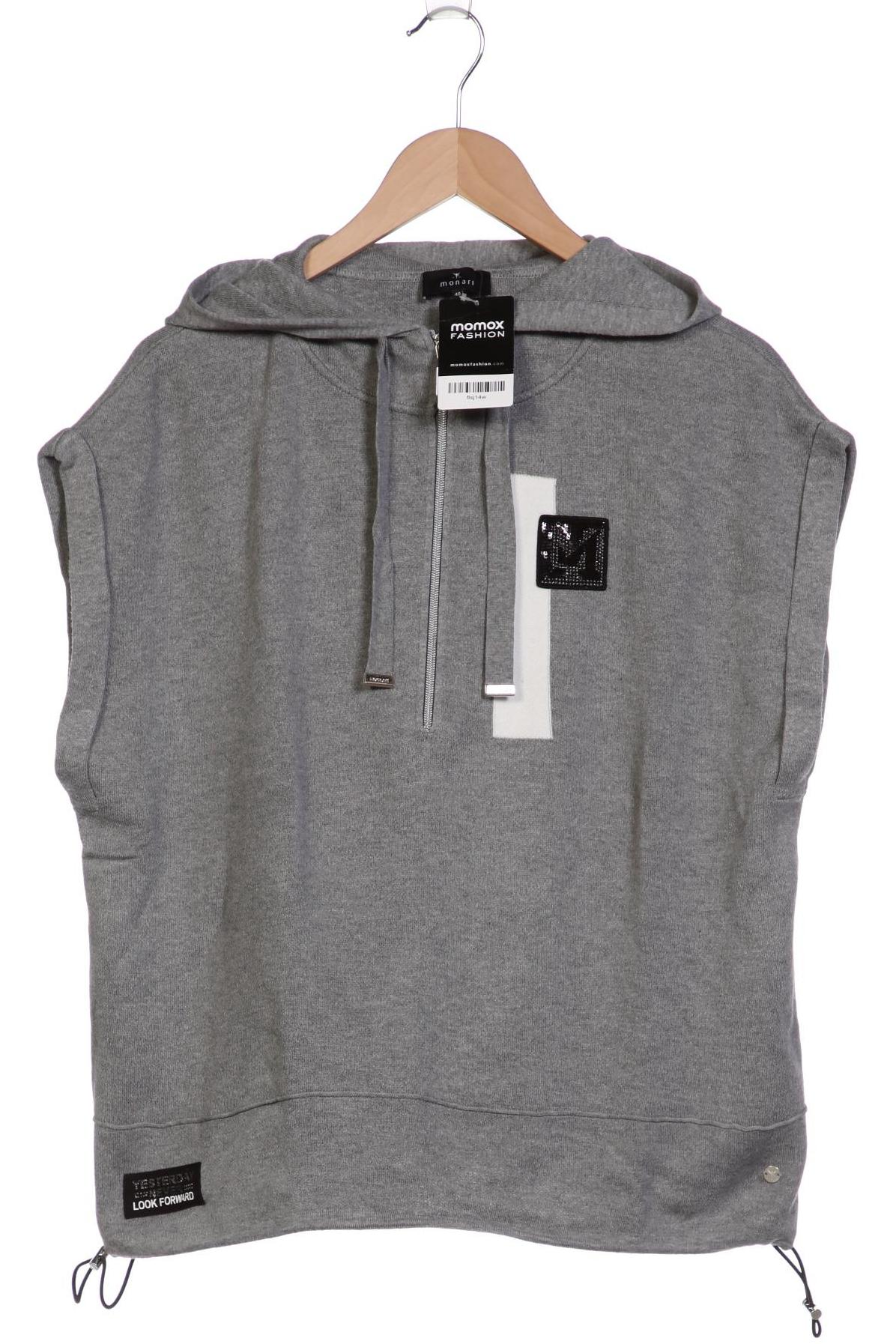 

monari Damen Kapuzenpullover, grau, Gr. 40