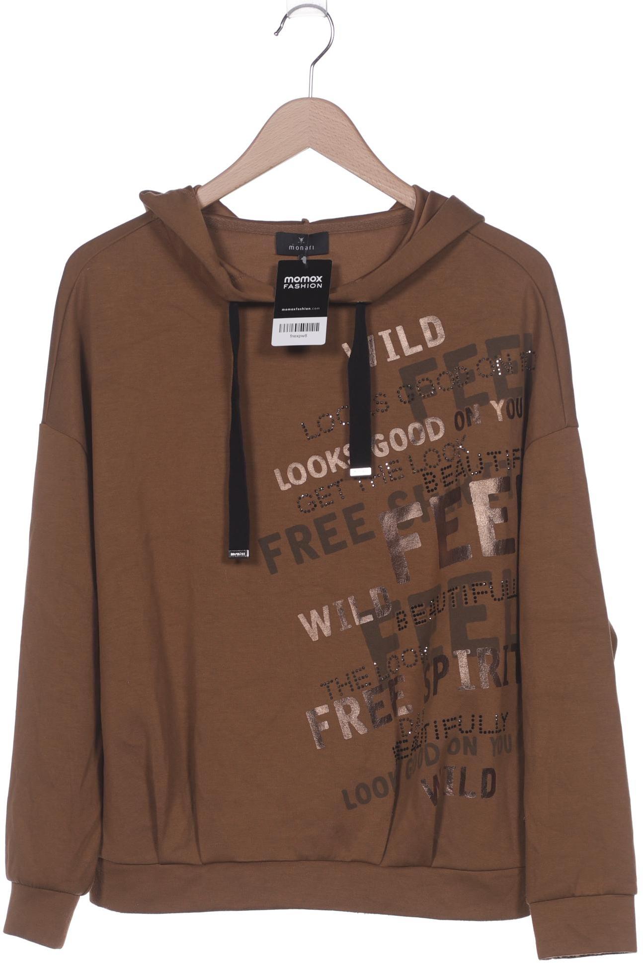 

monari Damen Kapuzenpullover, braun, Gr. 42