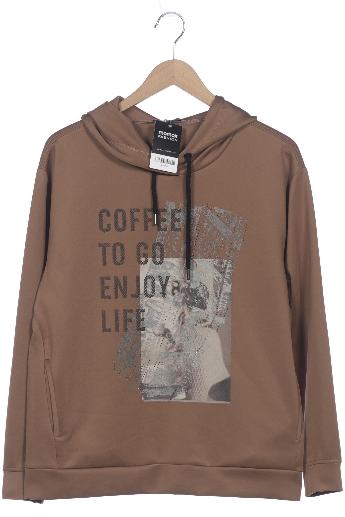 

monari Damen Kapuzenpullover, braun, Gr. 38