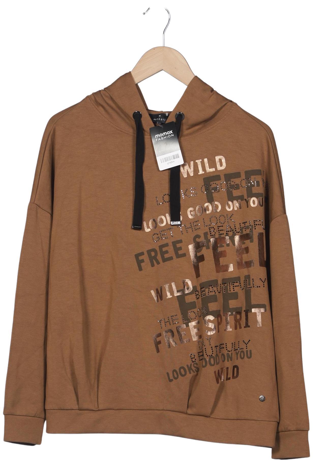 

monari Damen Kapuzenpullover, braun, Gr. 44