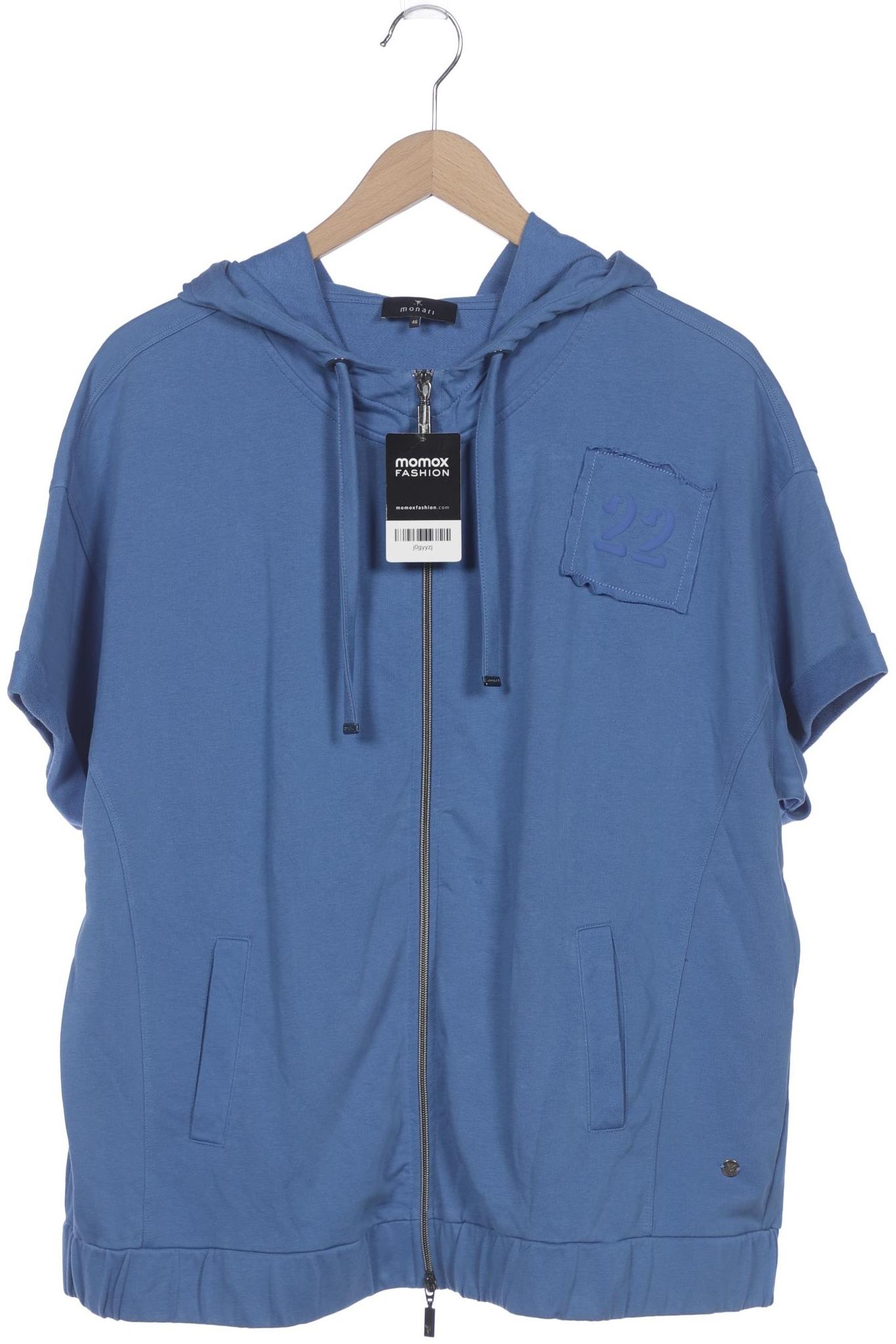 

monari Damen Kapuzenpullover, blau, Gr. 46