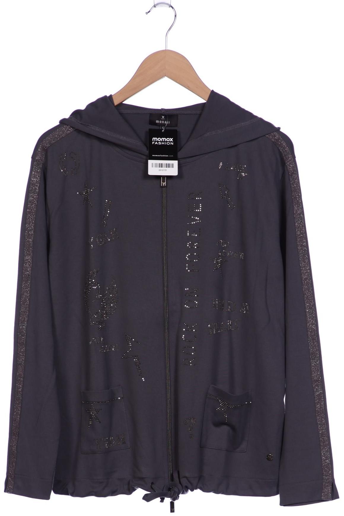 

monari Damen Kapuzenpullover, grau, Gr. 42