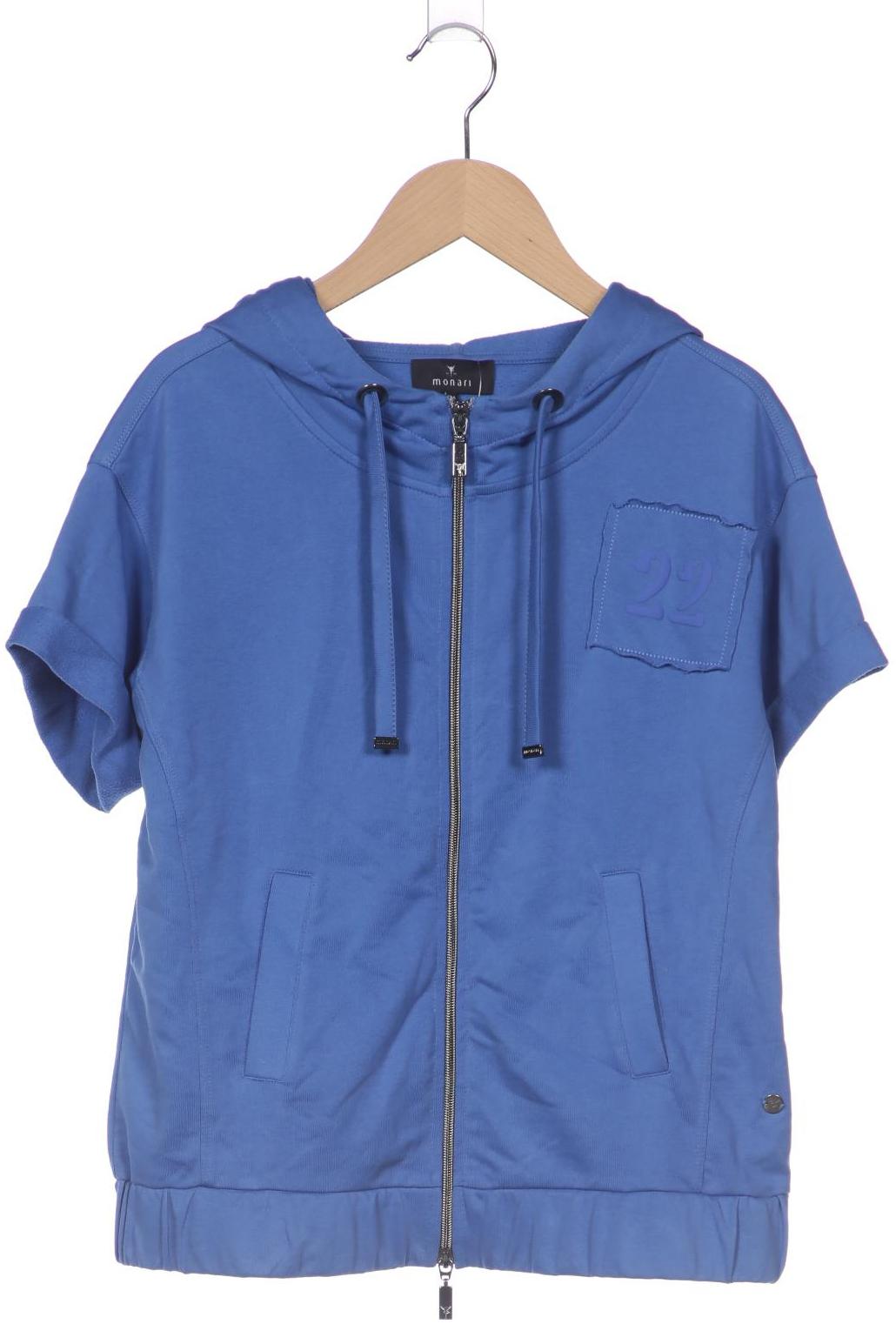 

monari Damen Kapuzenpullover, blau, Gr. 34