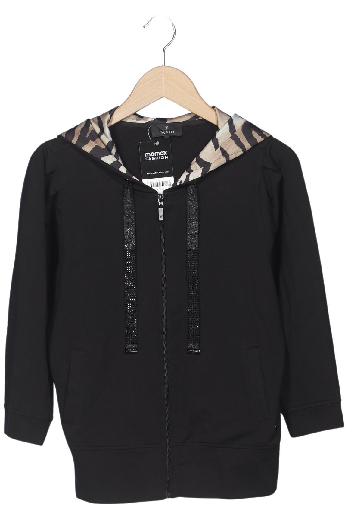 

monari Damen Kapuzenpullover, schwarz, Gr. 38