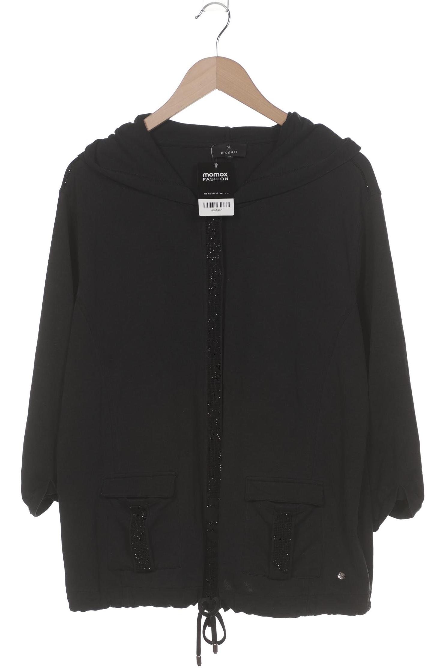 

monari Damen Kapuzenpullover, schwarz, Gr. 44
