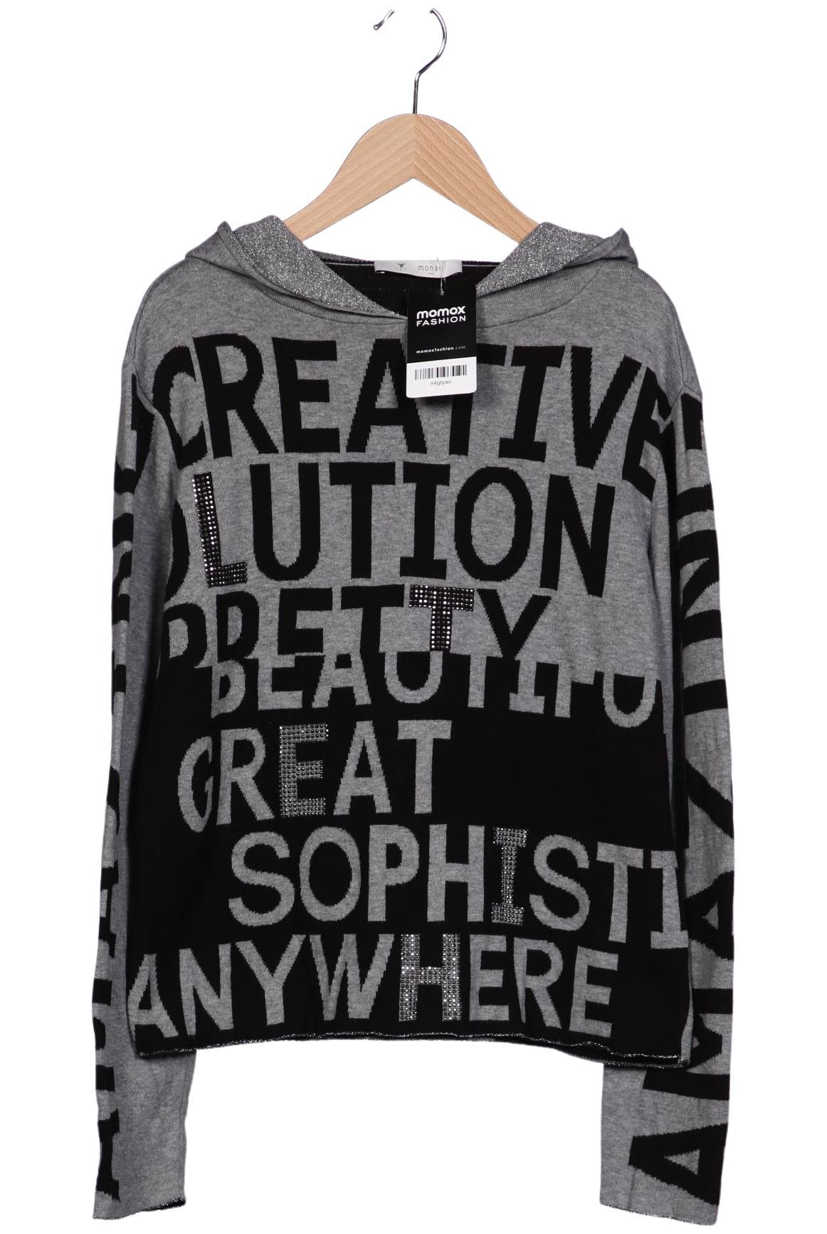 

monari Damen Kapuzenpullover, grau, Gr. 36