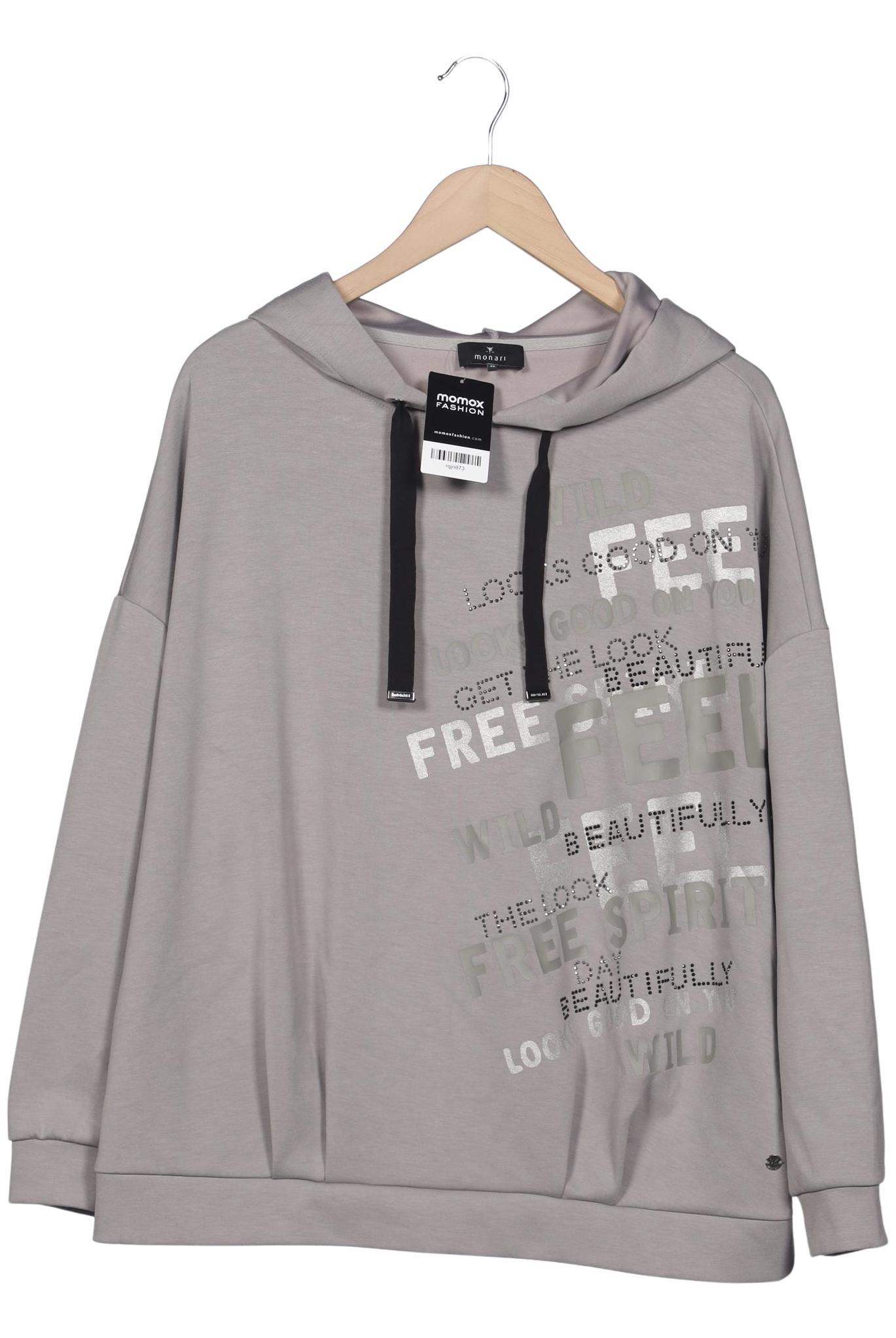 

monari Damen Kapuzenpullover, grau, Gr. 46