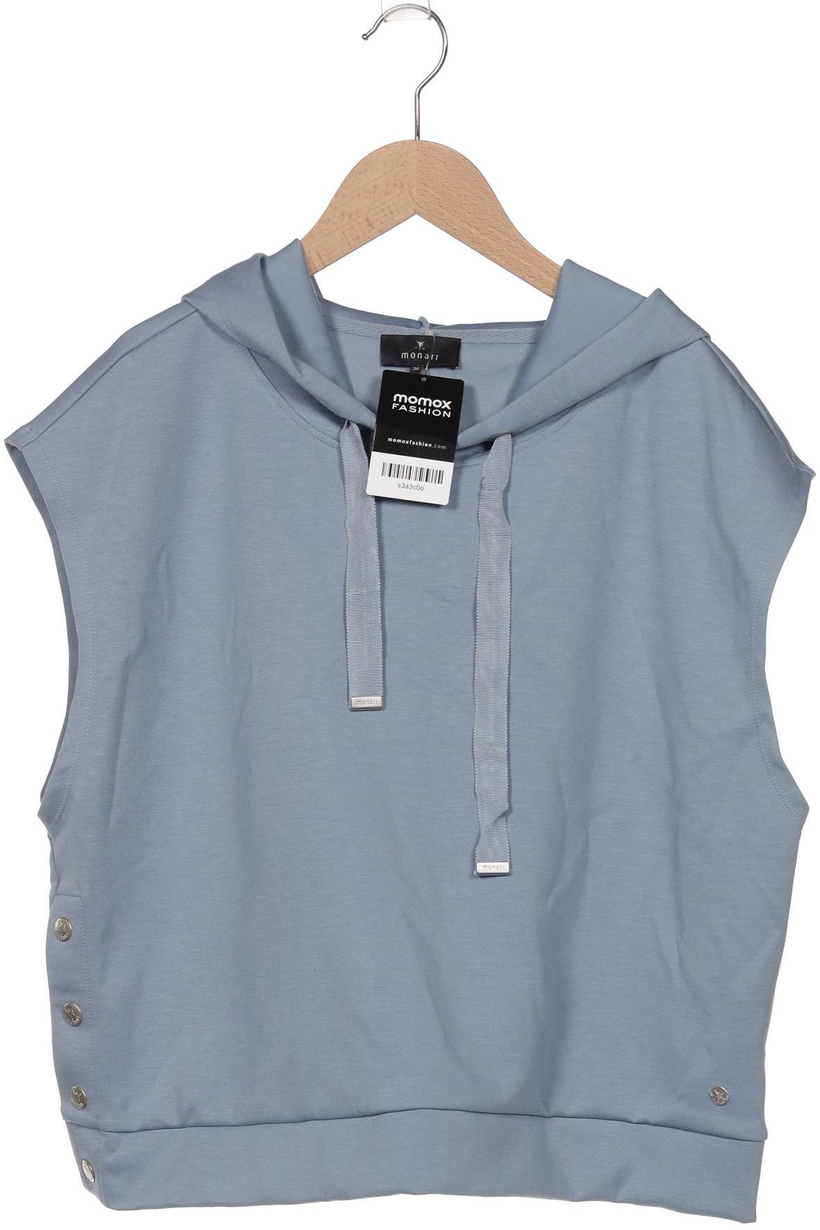 

monari Damen Kapuzenpullover, blau, Gr. 36