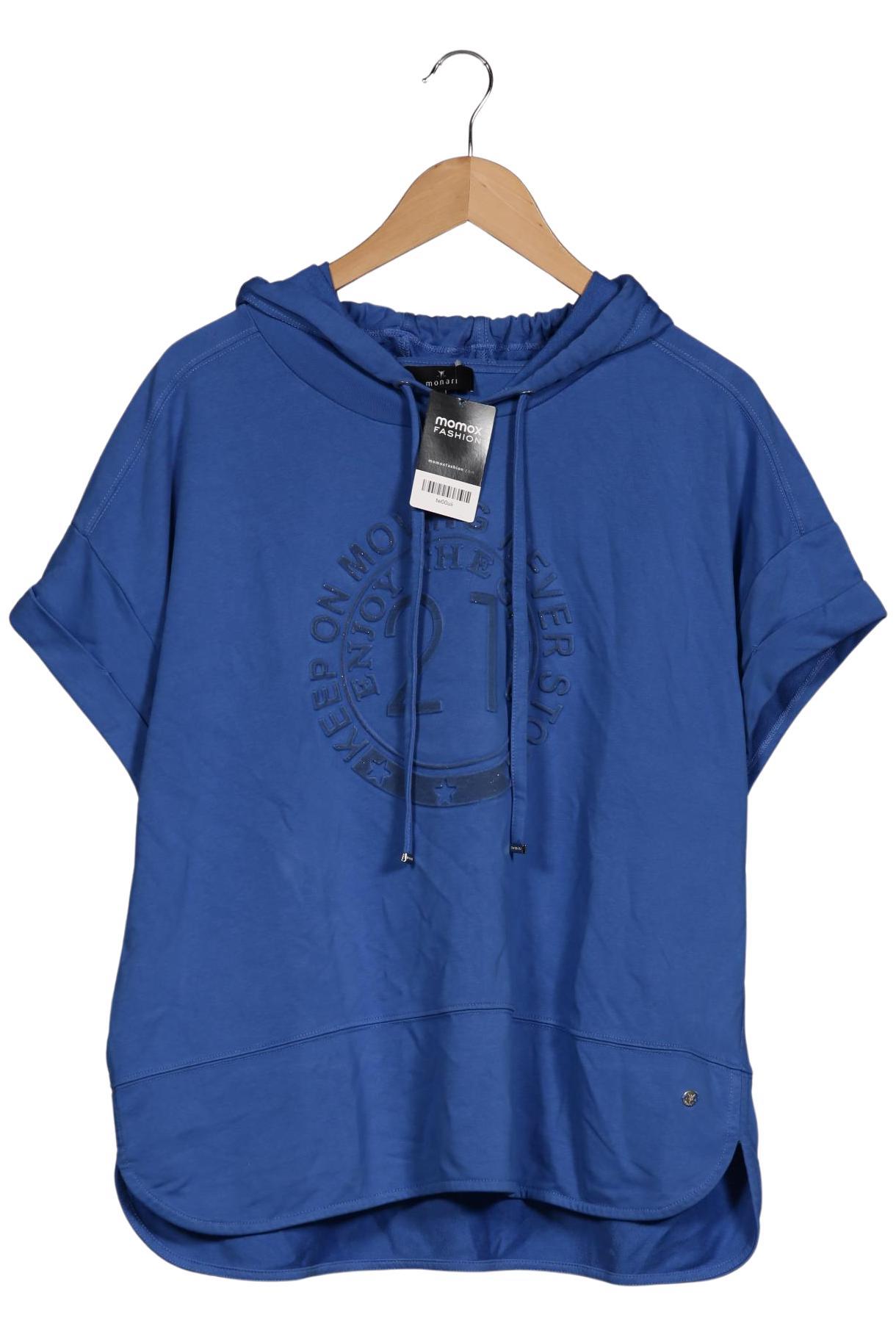 

monari Damen Kapuzenpullover, blau, Gr. 44