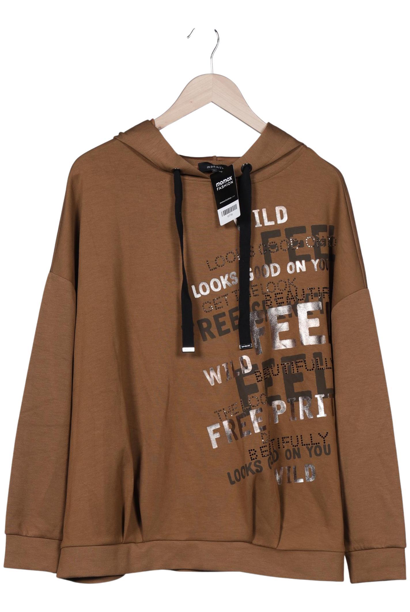 

monari Damen Kapuzenpullover, braun, Gr. 62