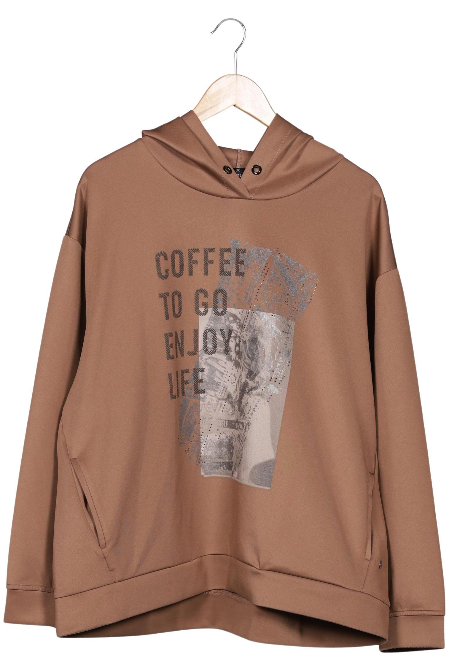 

monari Damen Kapuzenpullover, braun, Gr. 46