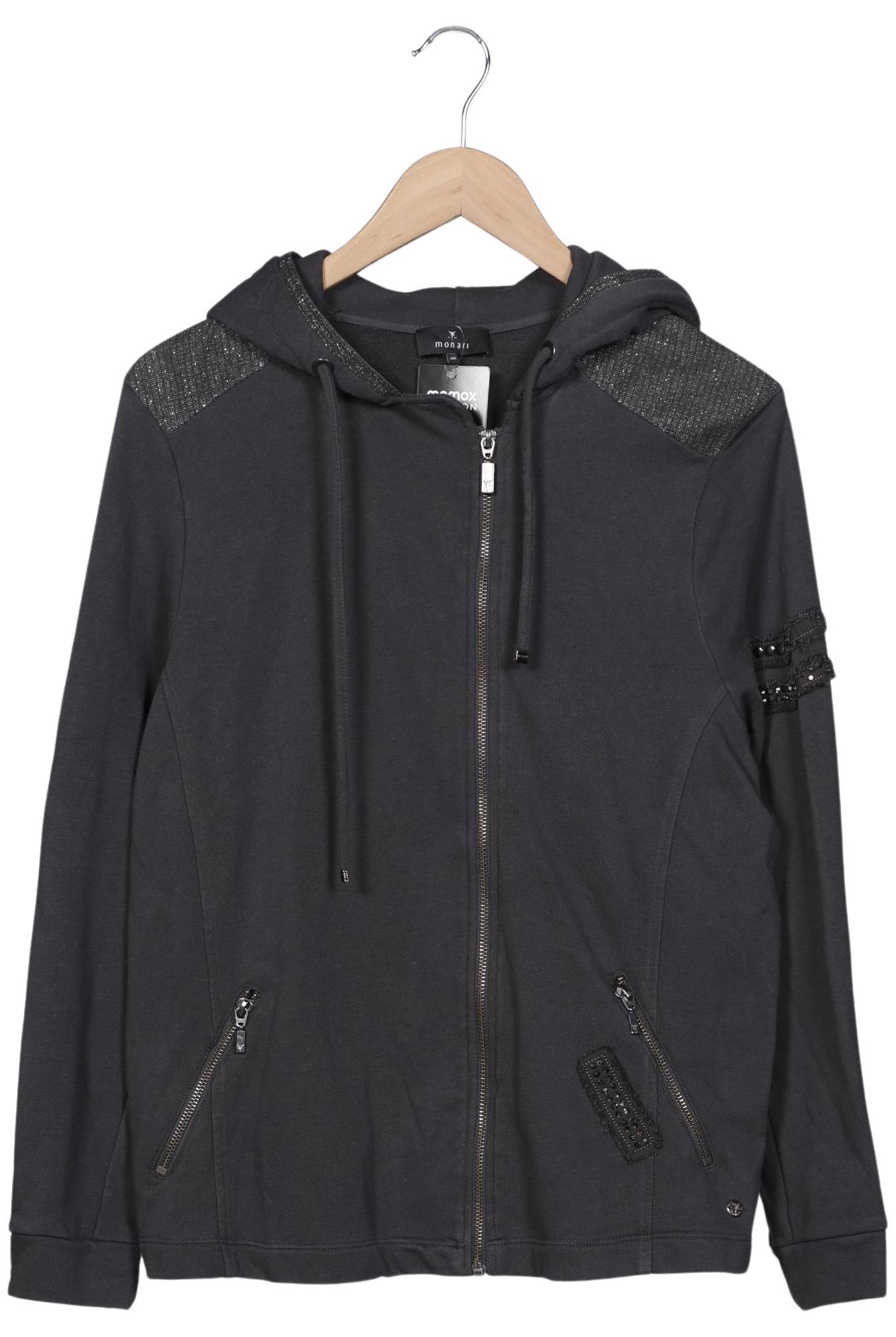 

monari Damen Kapuzenpullover, grau, Gr. 46
