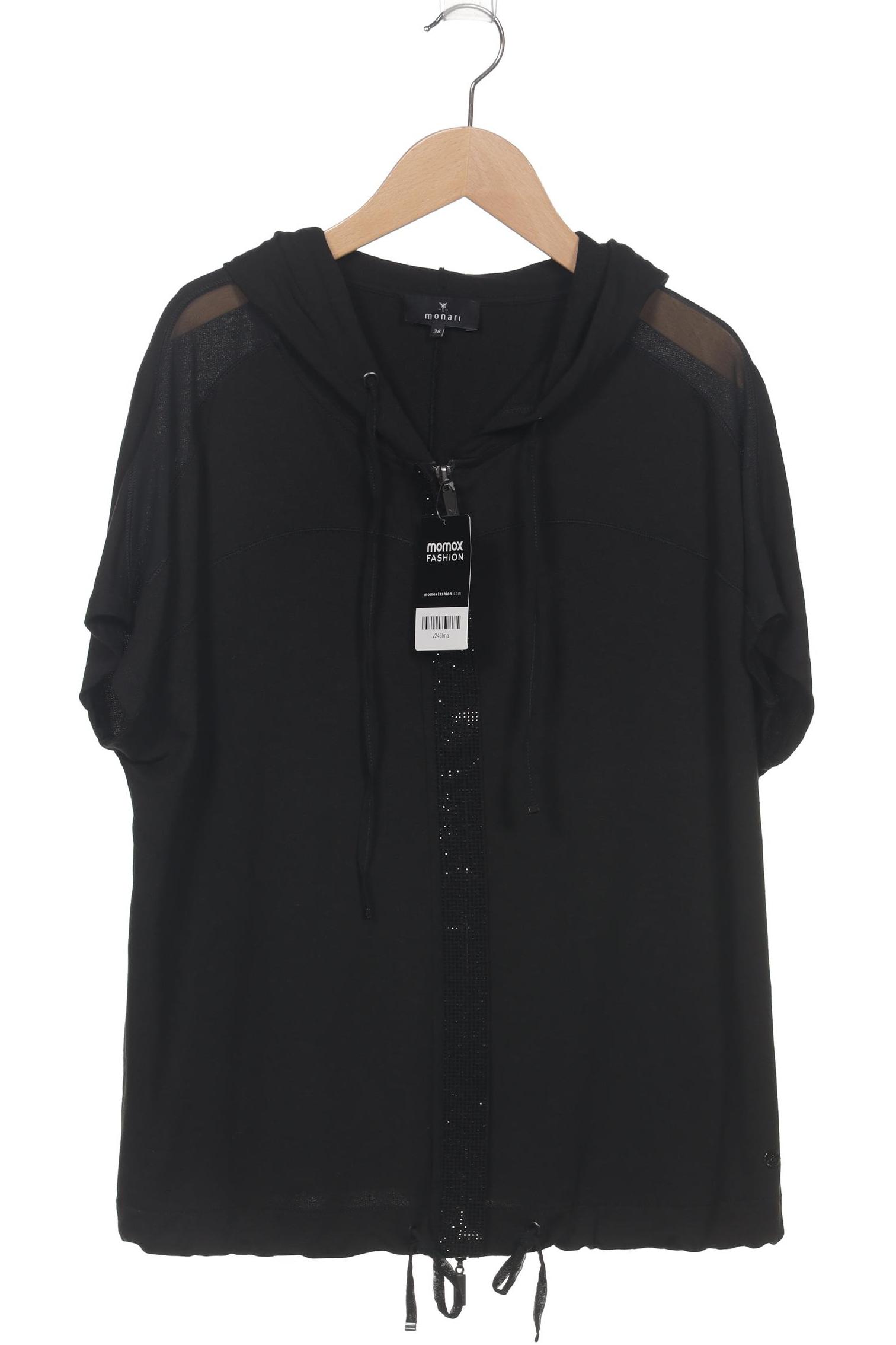 

monari Damen Kapuzenpullover, schwarz, Gr. 38