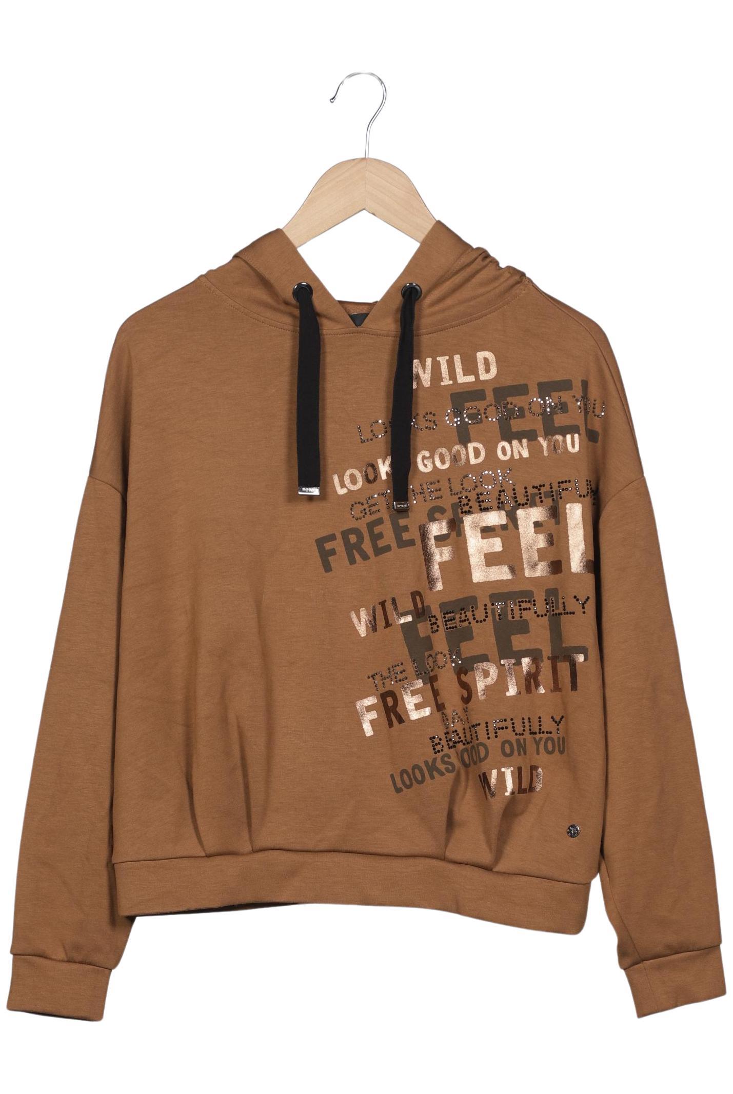 

monari Damen Kapuzenpullover, braun, Gr. 38