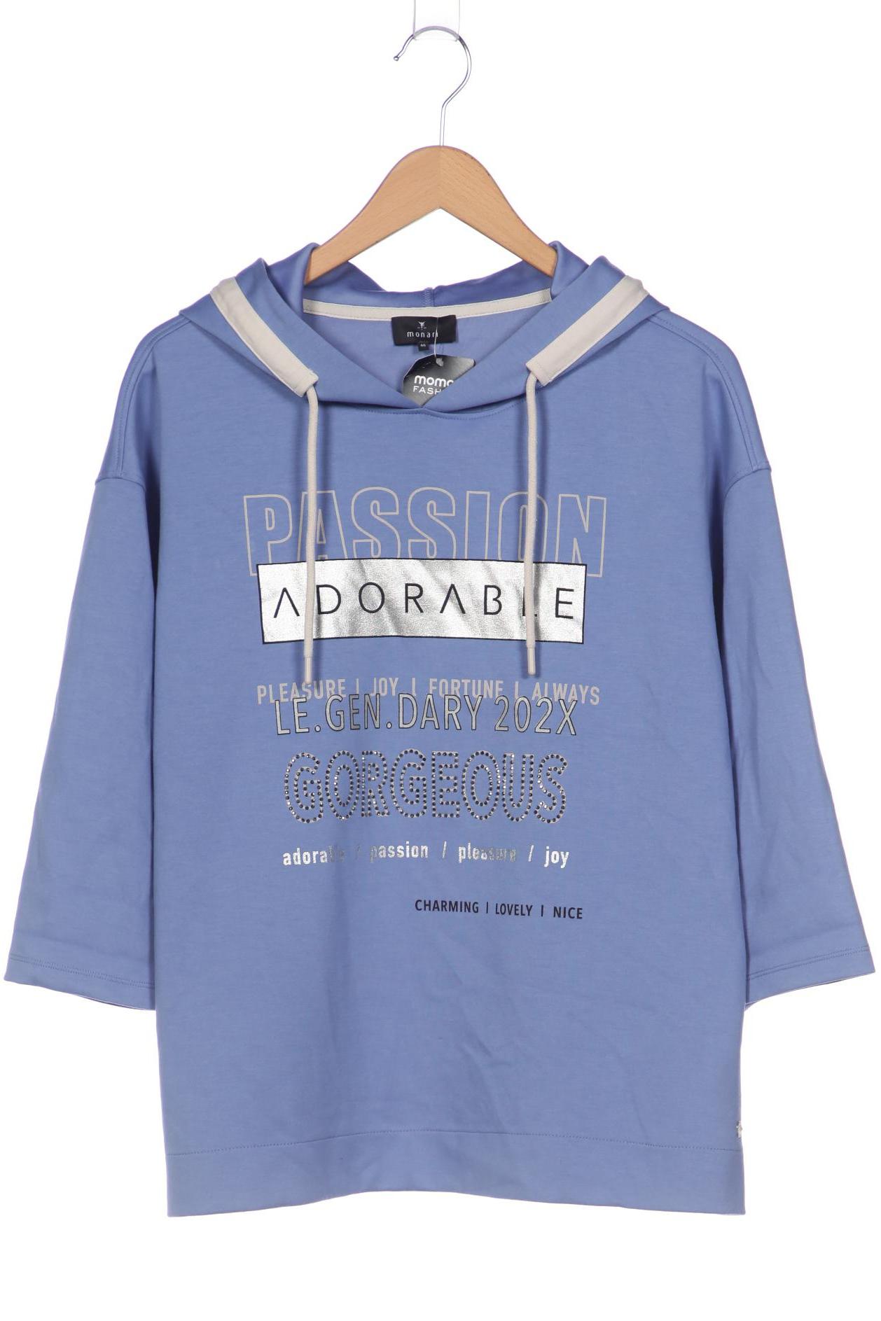 

monari Damen Kapuzenpullover, blau, Gr. 46